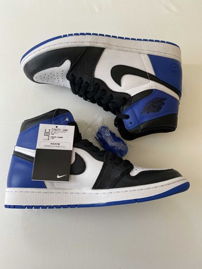 fragment design × Nike Air Jordan 1 Retro High OG "Black/Sport Royal/White"