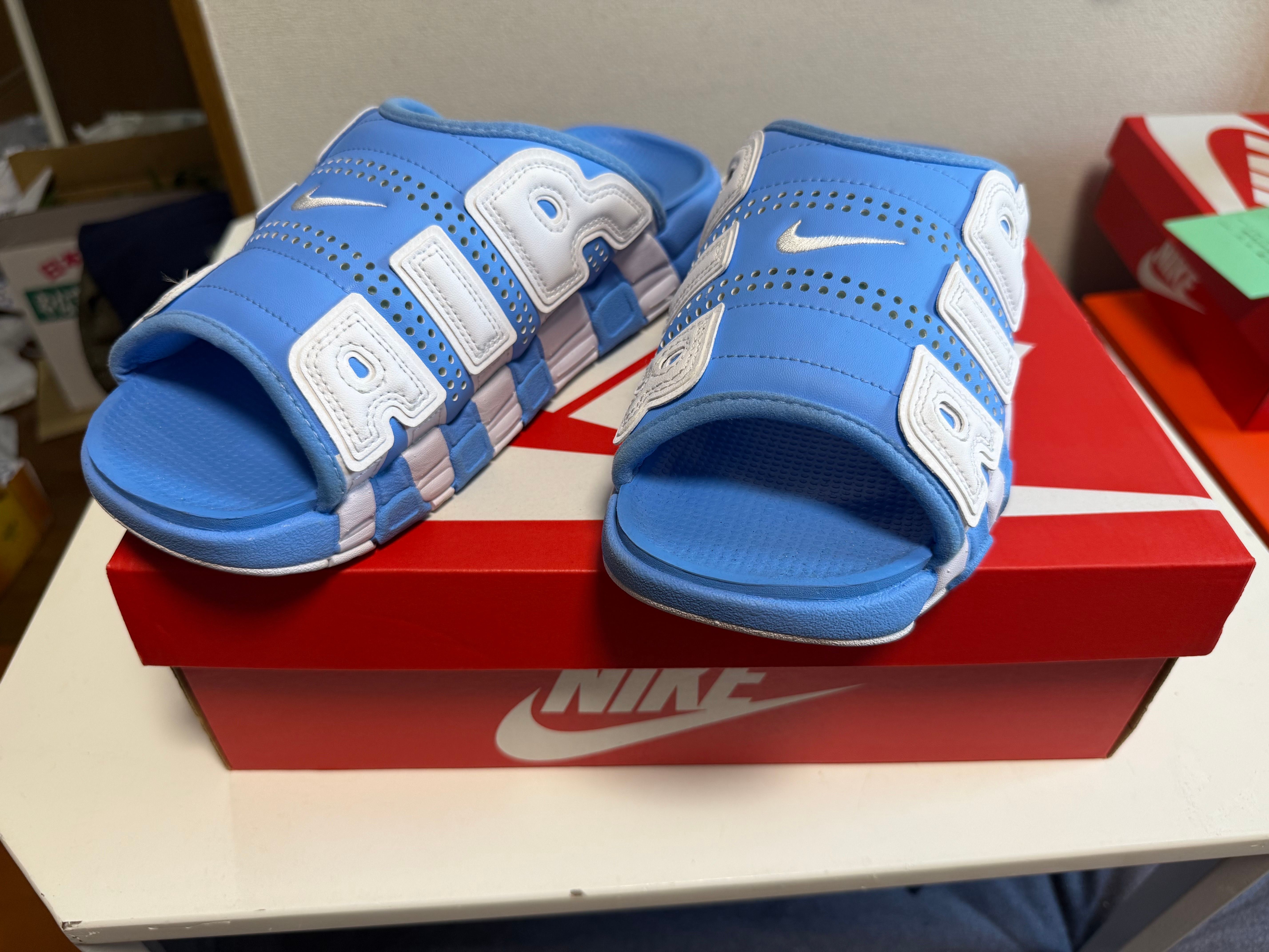 Nike Air More Uptempo Slide "University Blue" (FD9883-400/FD9884-400)