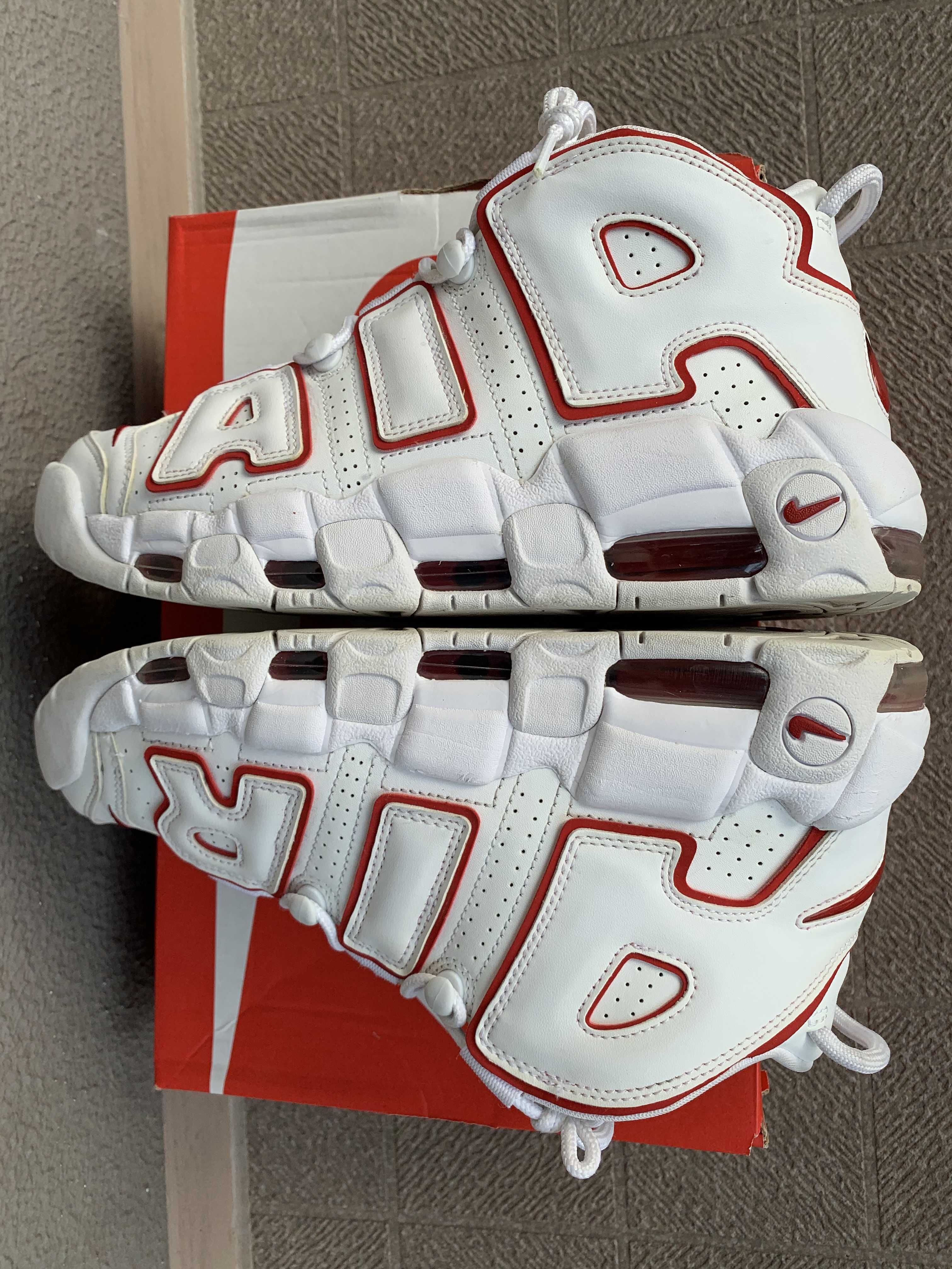 NIKE AIR MORE UPTEMPO "WHITE/VARSITY RED" (2021)