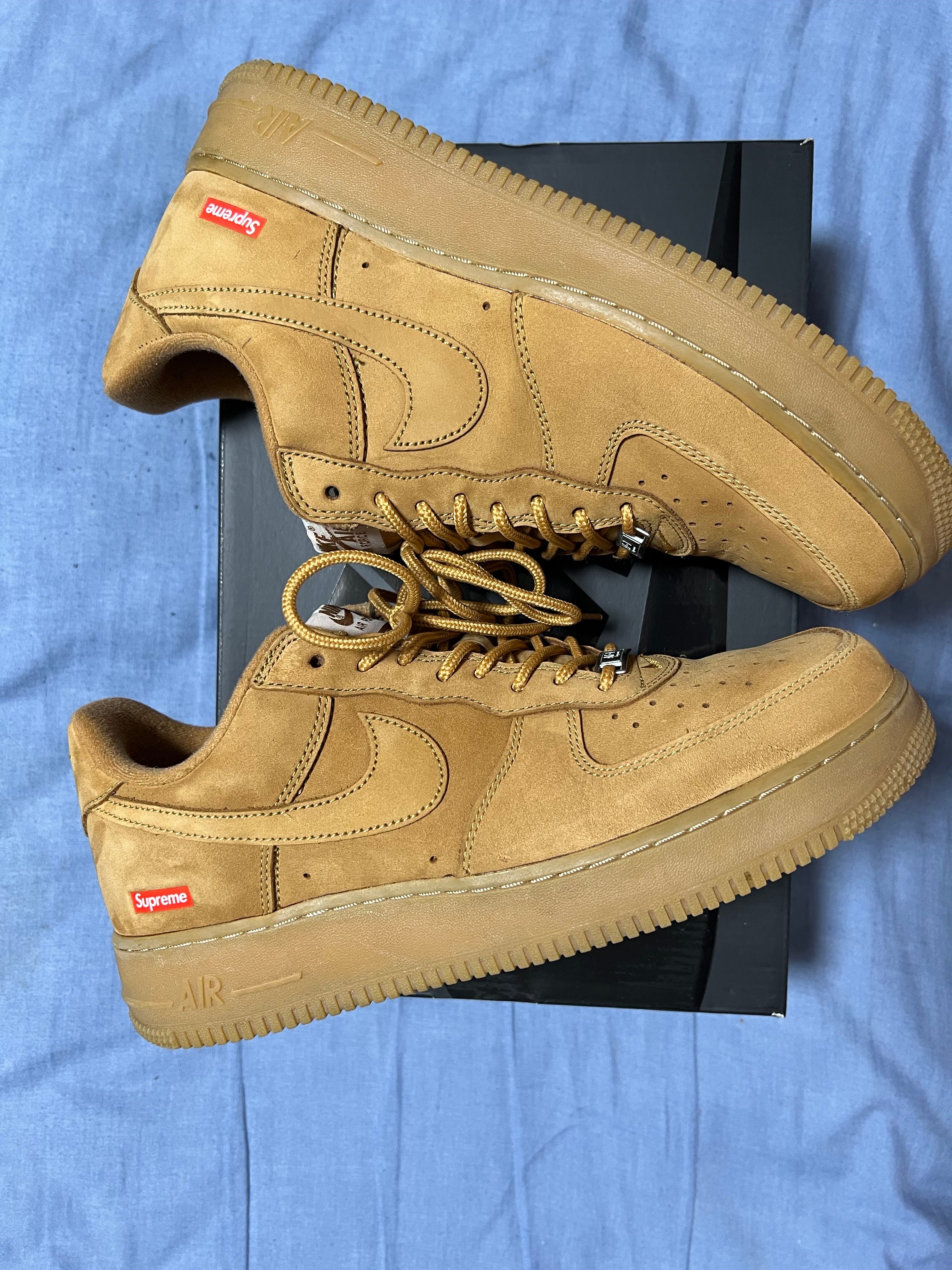 Supreme × Nike Air Force 1 Low "Flax/Wheat"