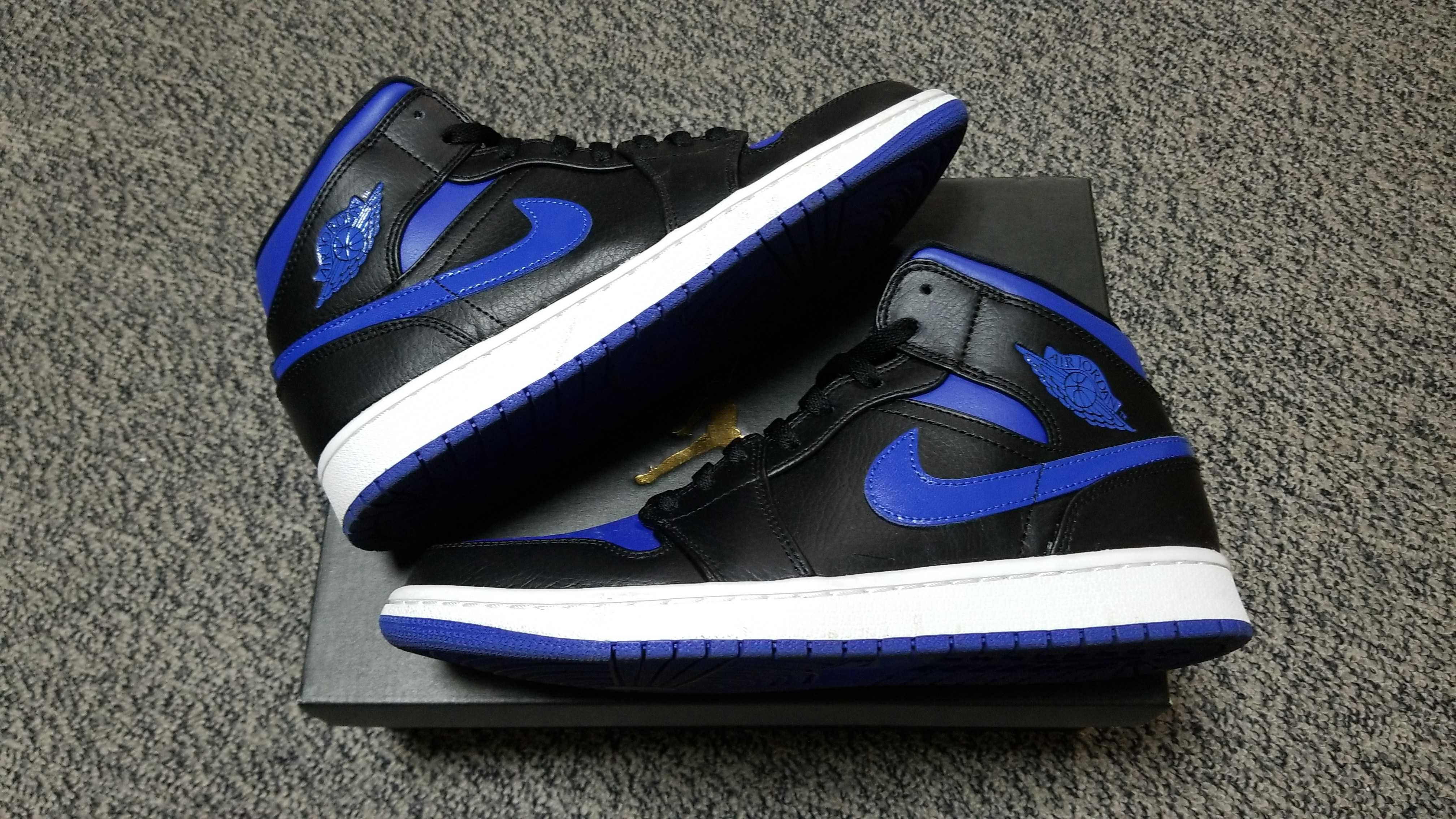 NIKE AIR JORDAN 1 MID "BLACK/BLUE"