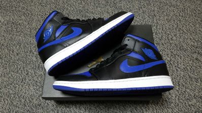 NIKE AIR JORDAN 1 MID "BLACK/BLUE"