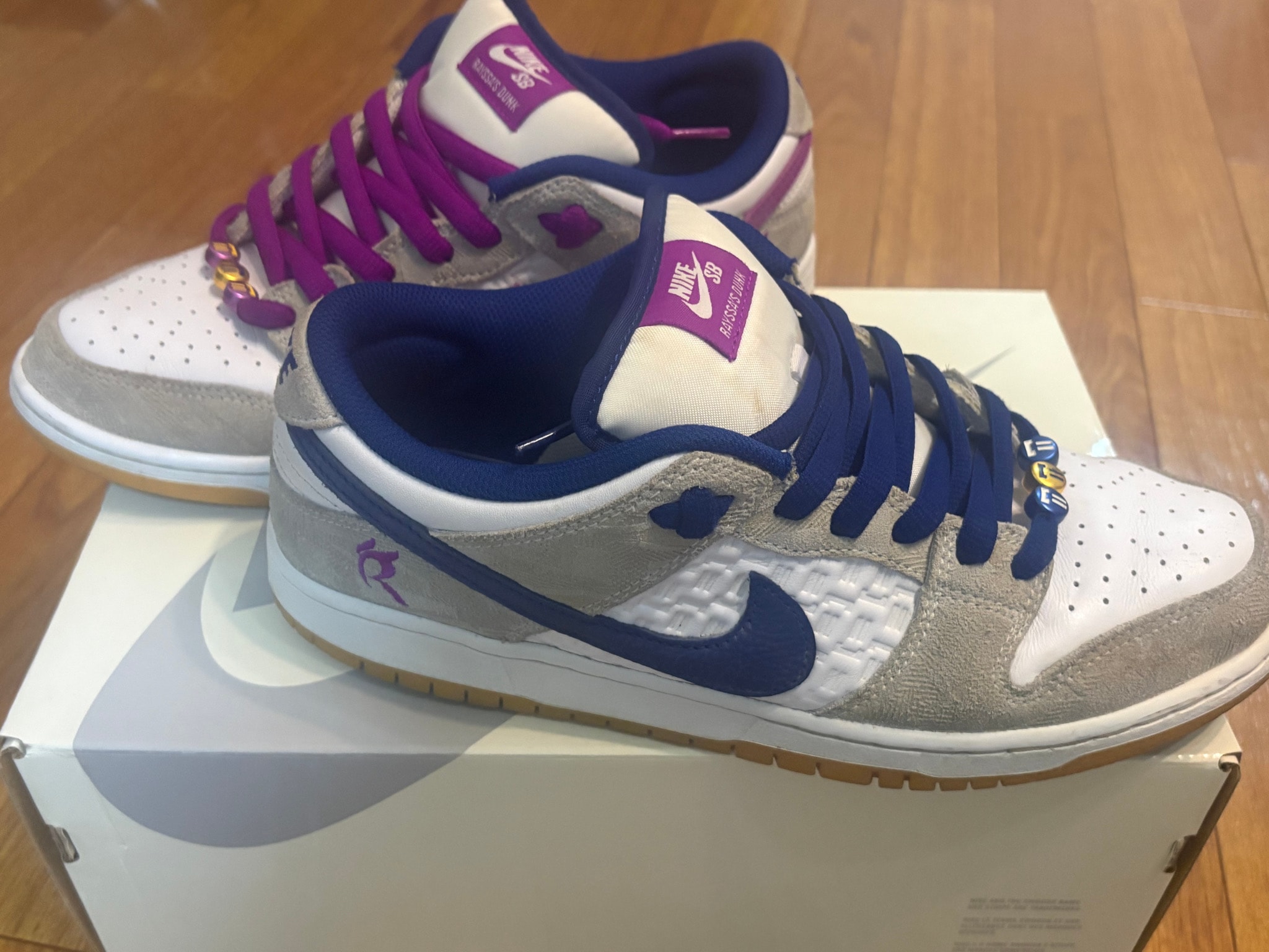 Rayssa Leal × Nike SB Dunk Low PRM "Pure Platinum and Vivid Purple"