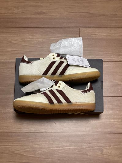 Wales Bonner × adidas Samba Pony Tonal Low "Cream White/Mystery Brown"