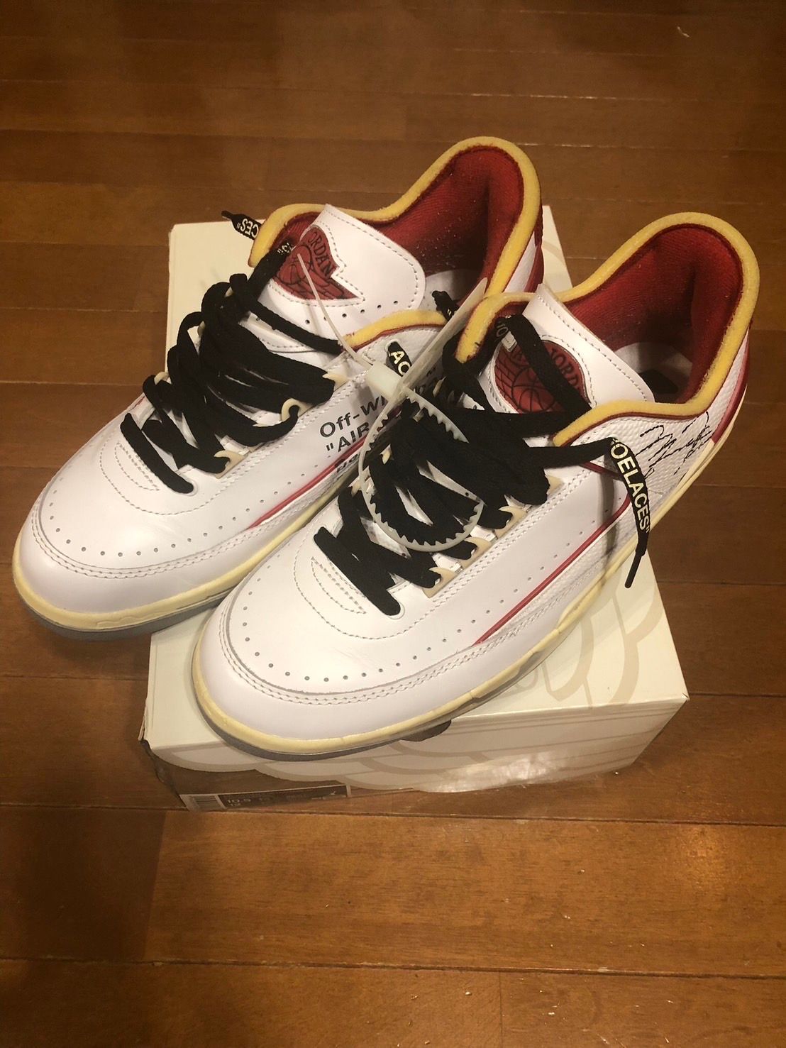 Off-White × Nike Air Jordan 2 Low "White and Varsity Red"