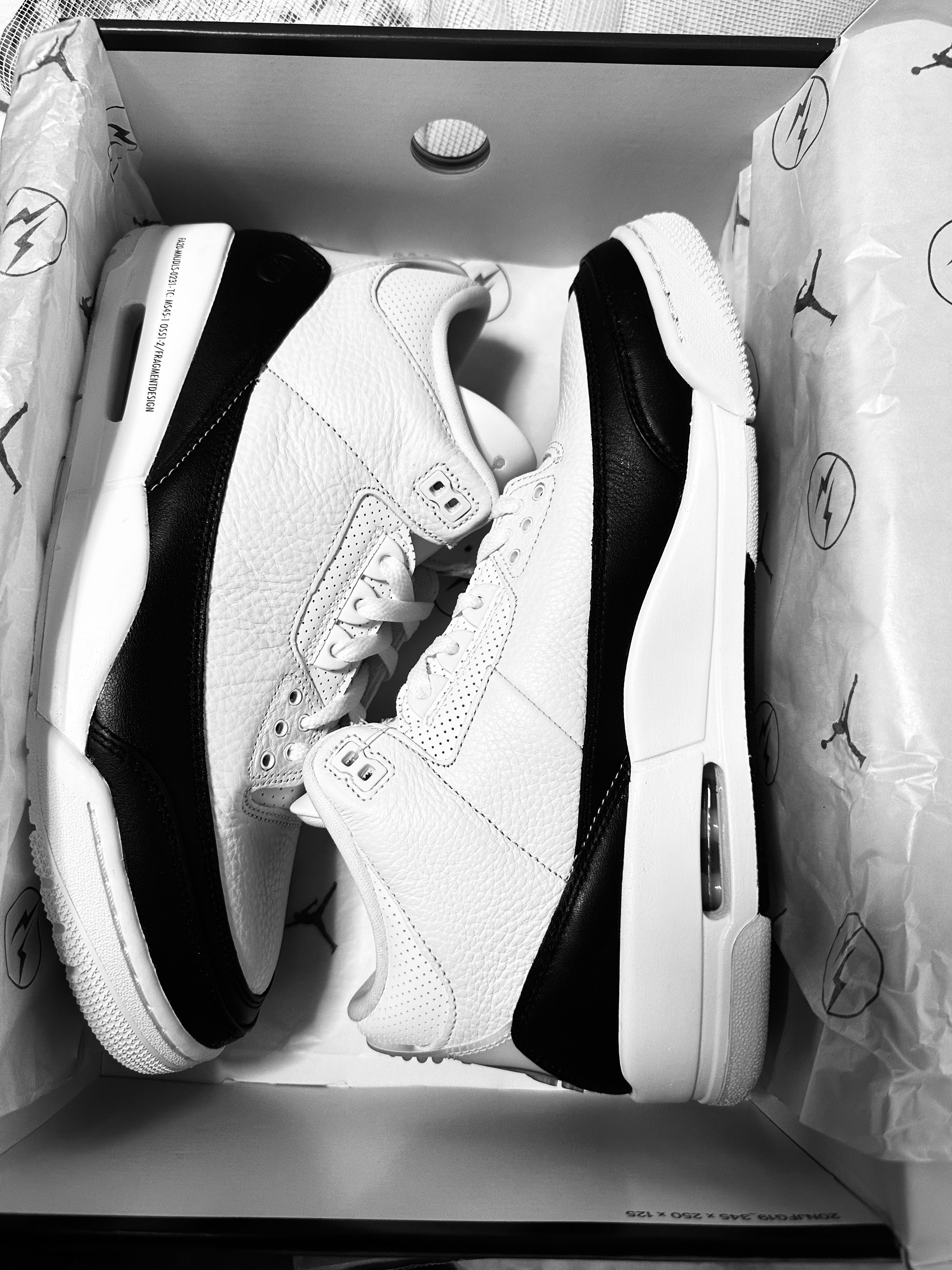 Fragment × Nike Air Jordan 3 "White/Black"