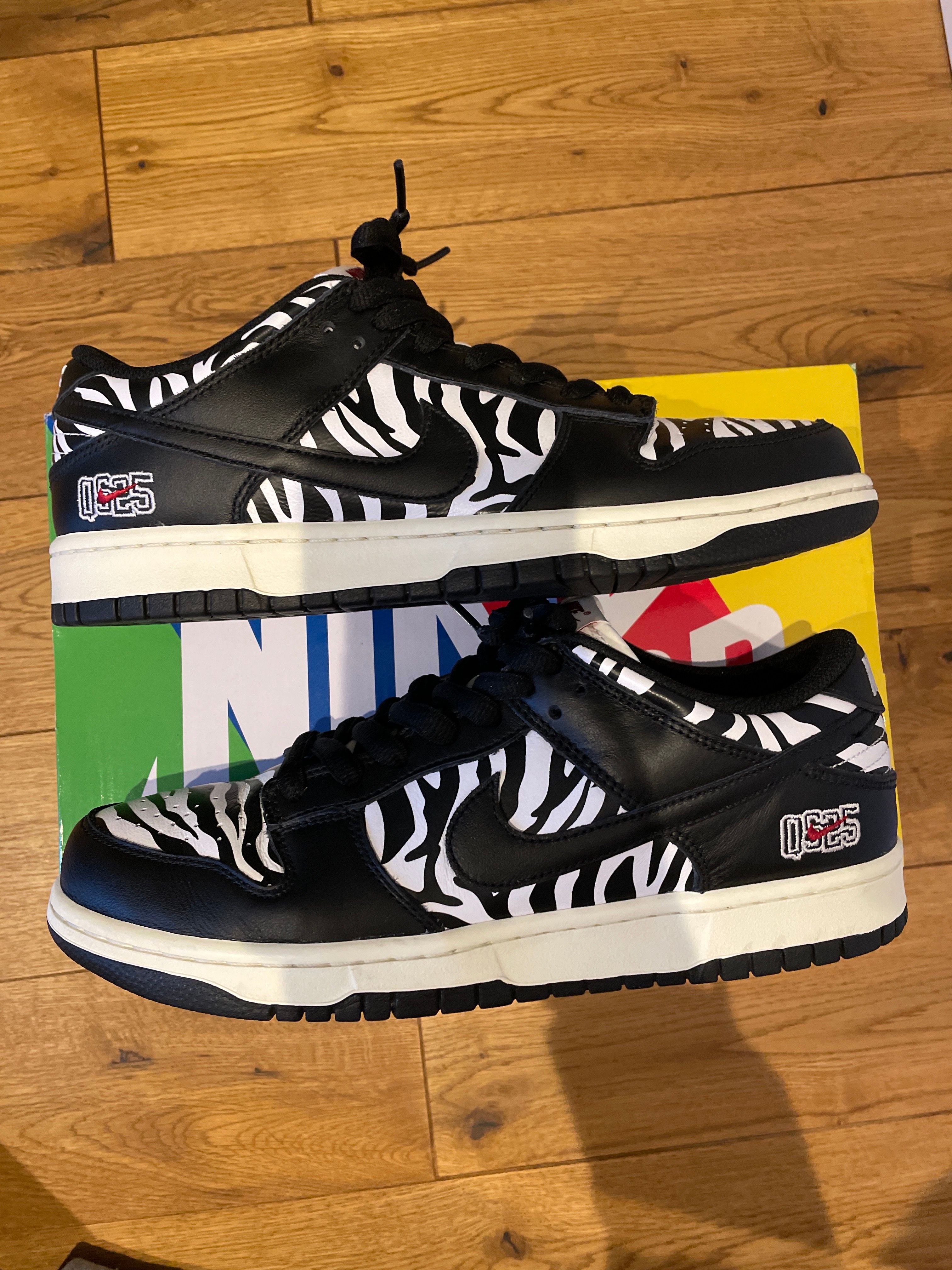 Quartersnacks × Nike SB Dunk Low "Zebra Cake/Safari"
