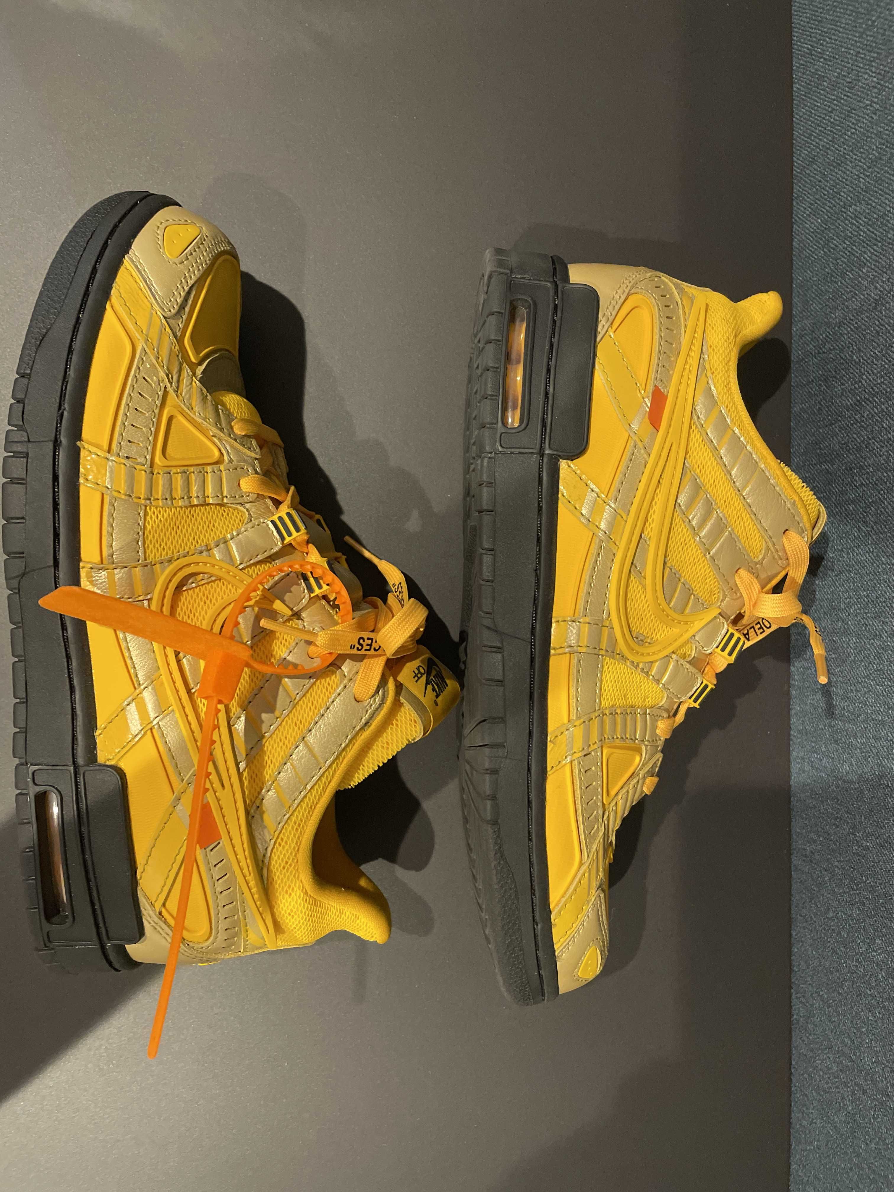 Off-White × Nike Air Rubber Dunk "University Gold"