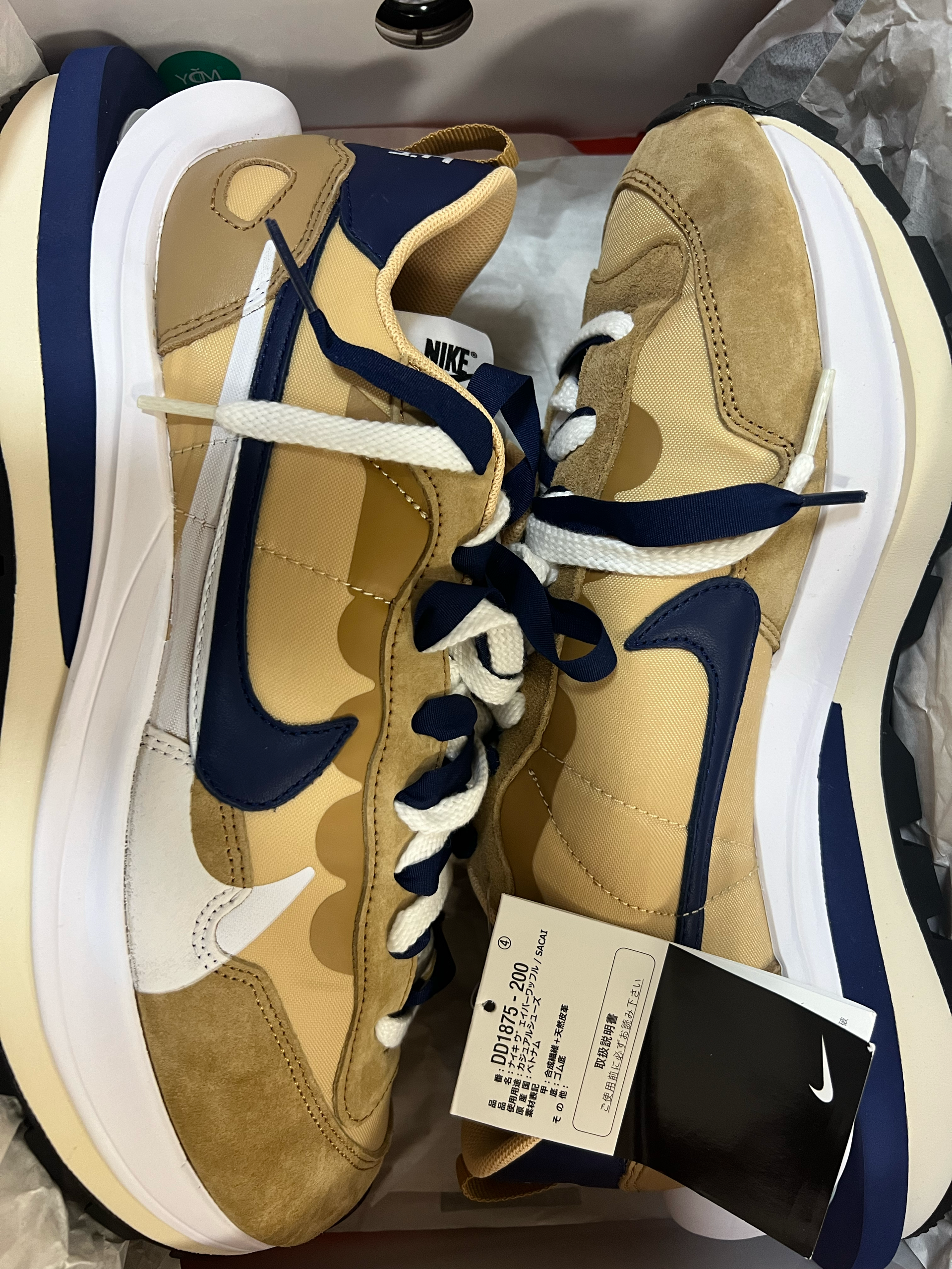 sacai × Nike Vapor Waffle "Sesame and Blue Void"
