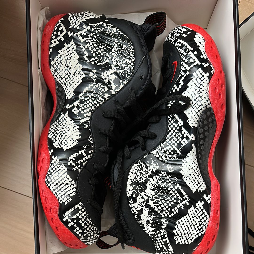 Nike Air Foamposite One "Sail/Black/Habanero Red"