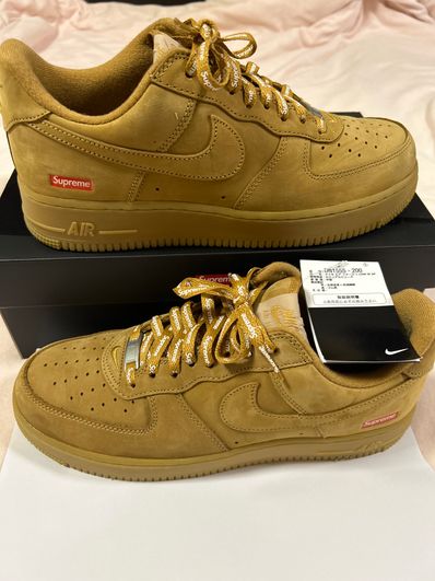 Supreme × Nike Air Force 1 Low "Flax/Wheat"