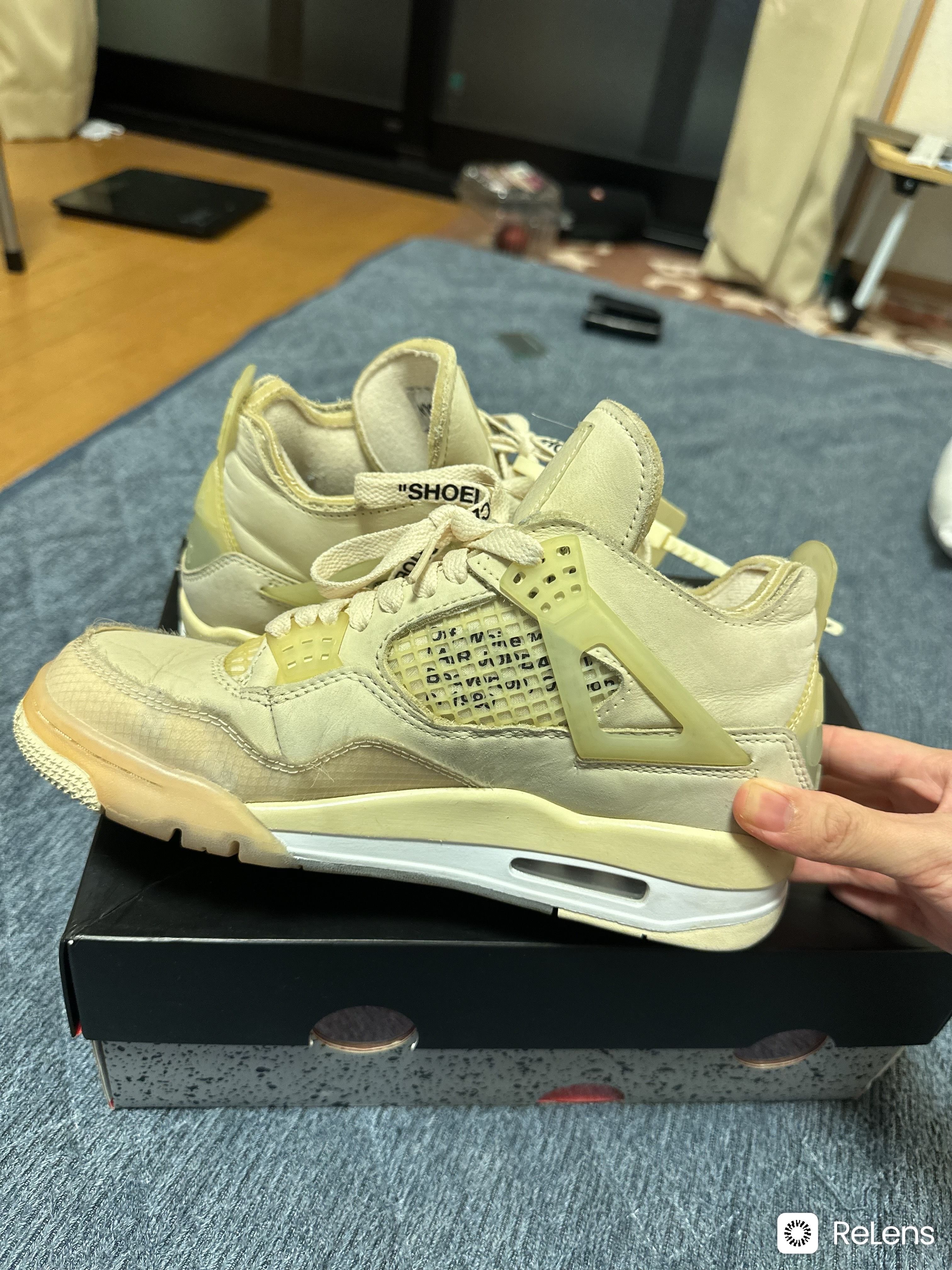 Off-White × Nike Women's Air Jordan 4 SP "Sail"