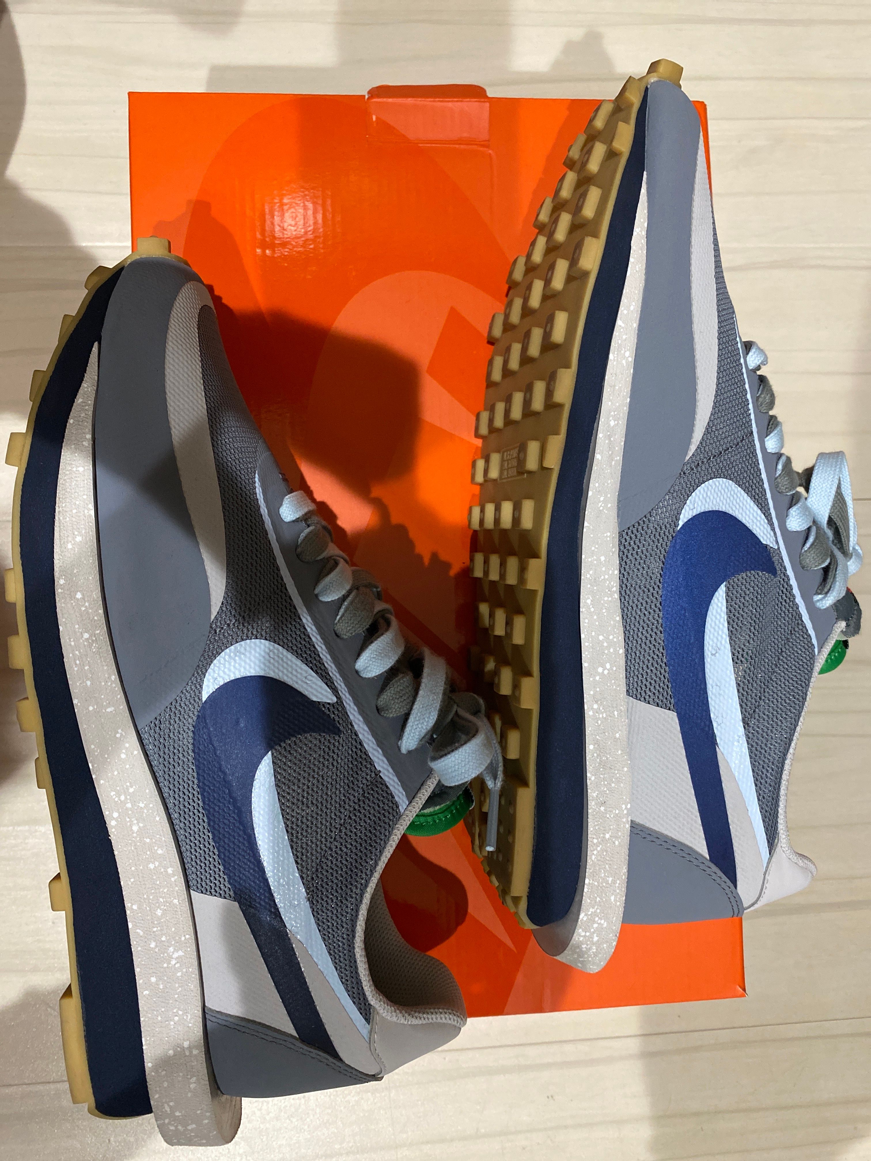 CLOT × Sacai × Nike LD Waffle "Grey Obsidian/Cool Grey"