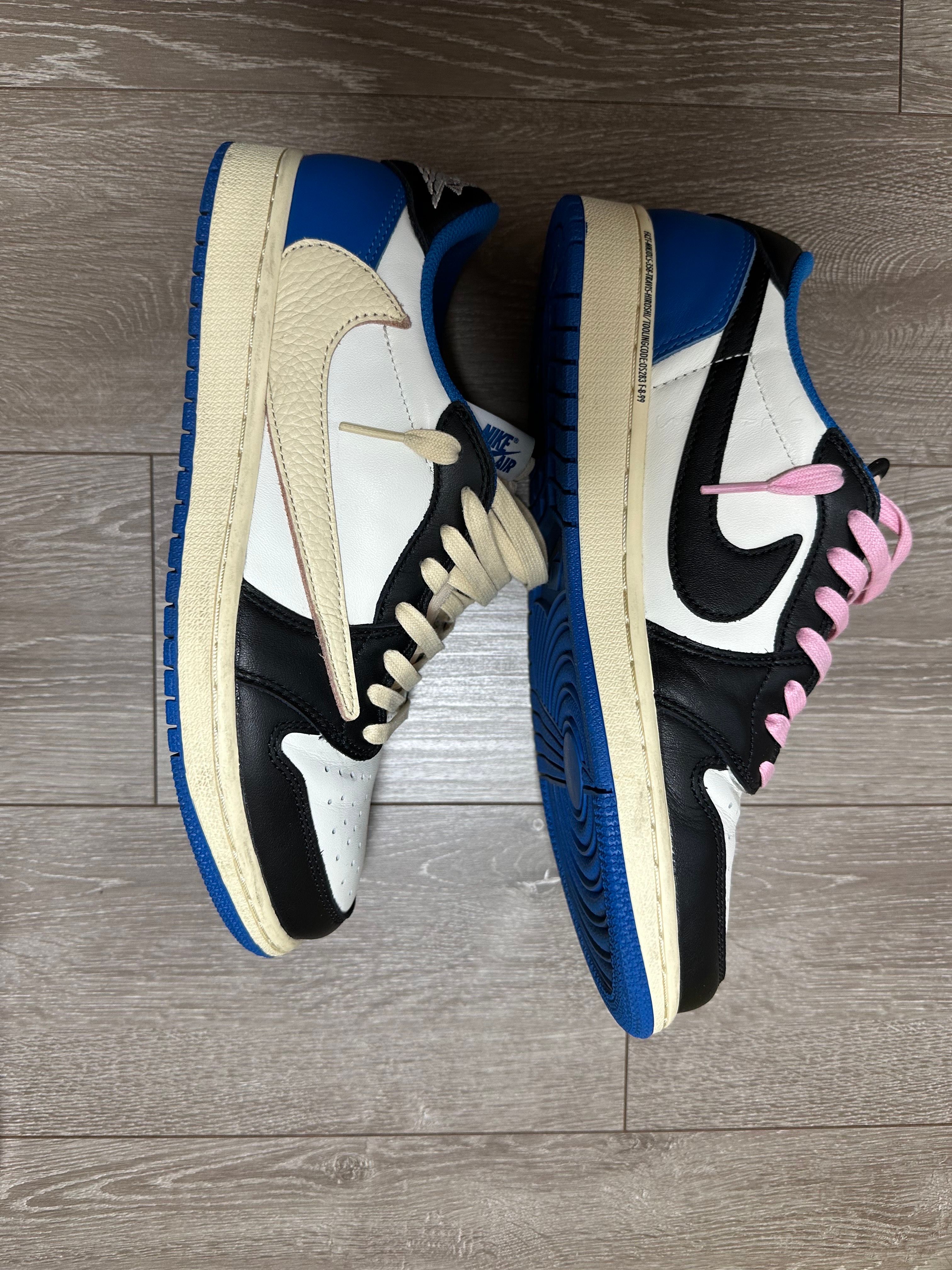 Travis Scott × fragment design × Nike Air Jordan 1 Low OG SP "Military Blue"