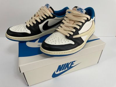 Travis Scott × fragment design × Nike Air Jordan 1 Low OG SP "Military Blue"