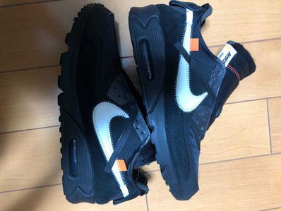 Off-White × Nike Air Max 90 "Black/Black-Cone-White"