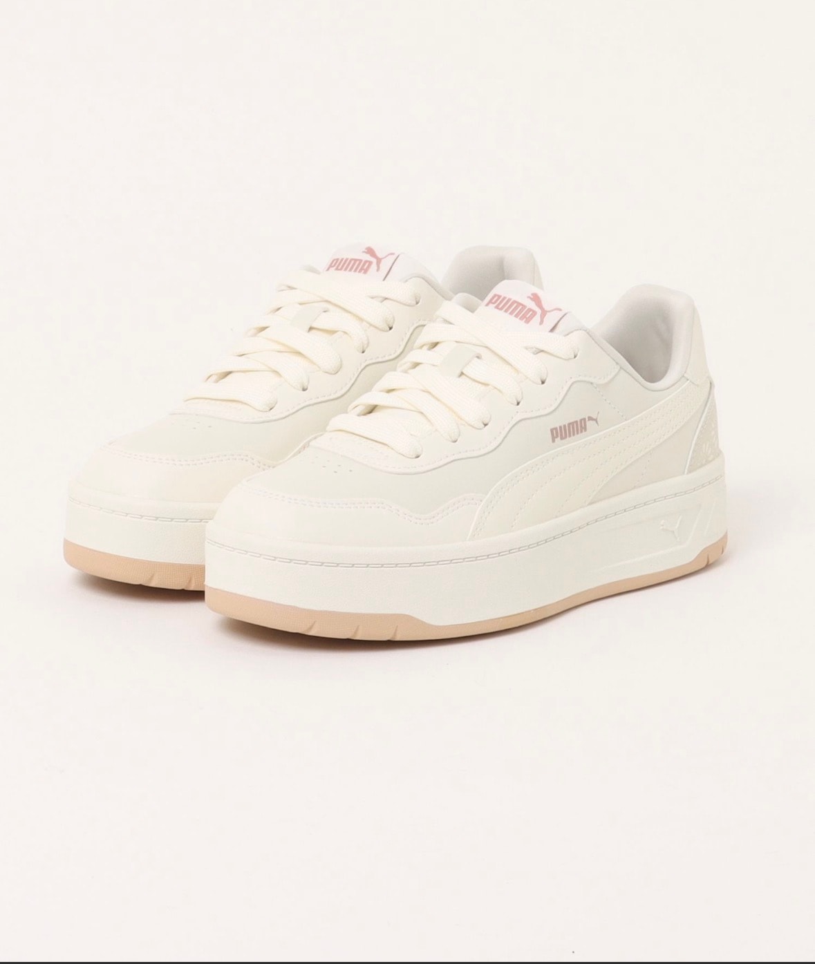 Puma Women's Court Lally Skye LC "Warm White/Rose Gold"