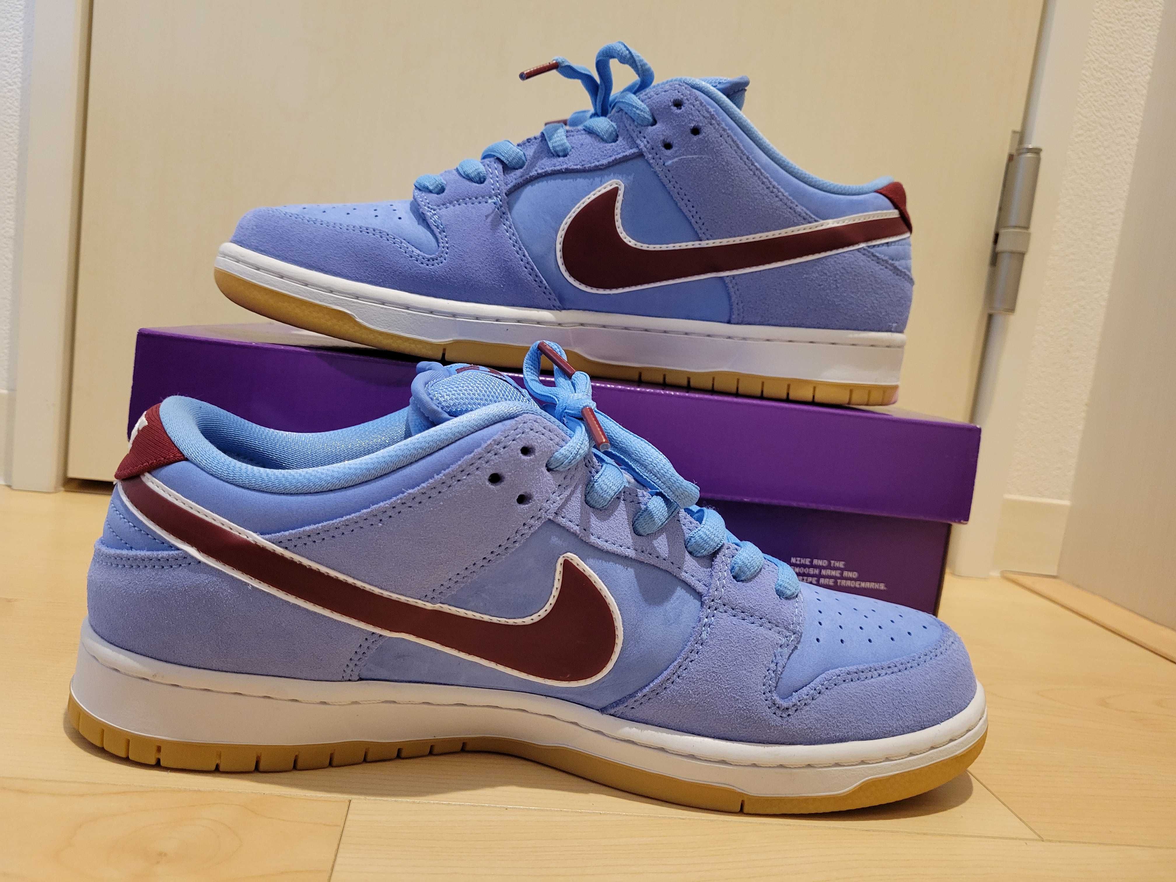 Nike SB Dunk Low Pro "Philadelphia Phillies/Valor Blue and Team Maroon"
