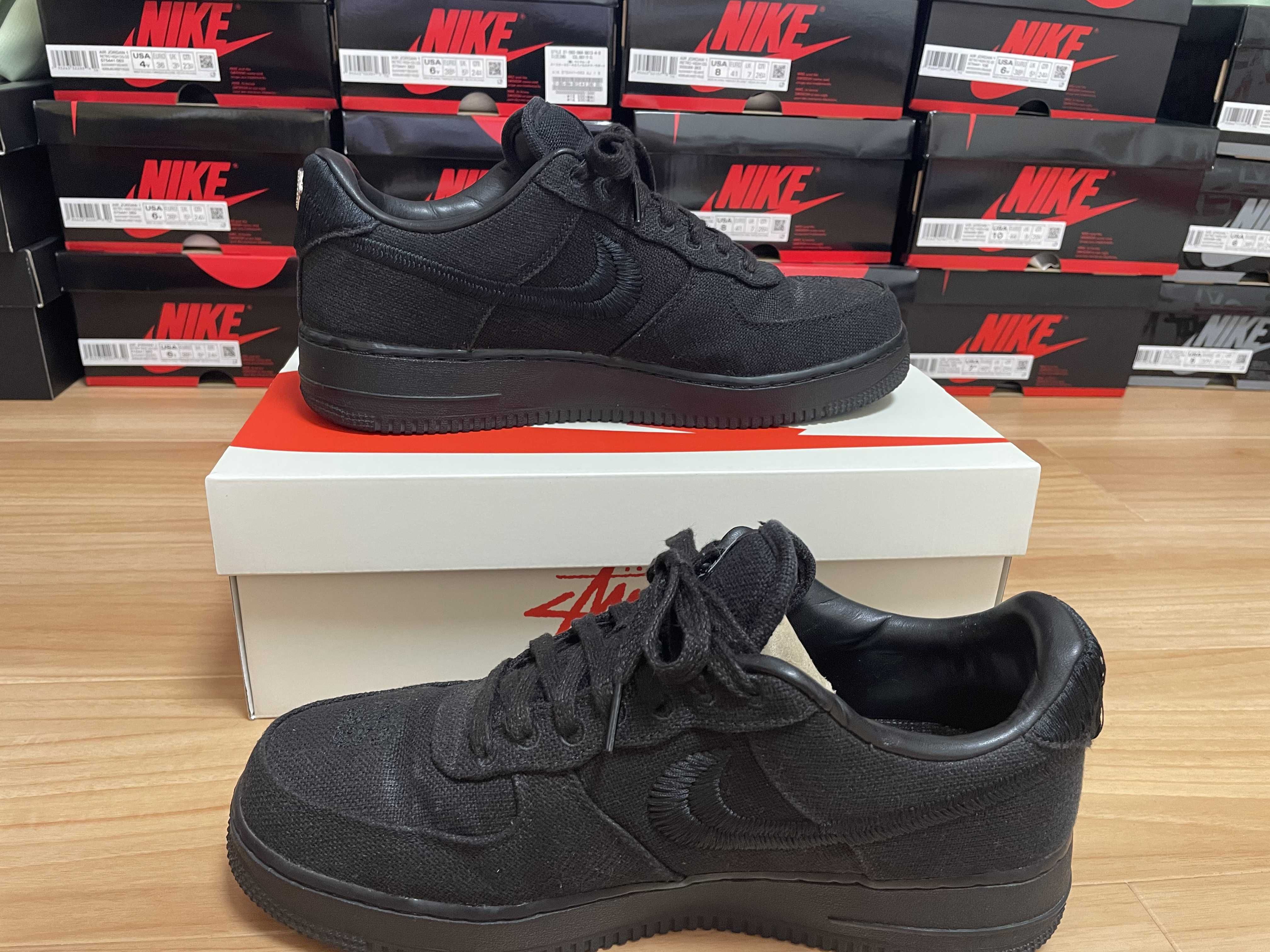 Stussy × Nike Air Force 1 Low "Triple Black"