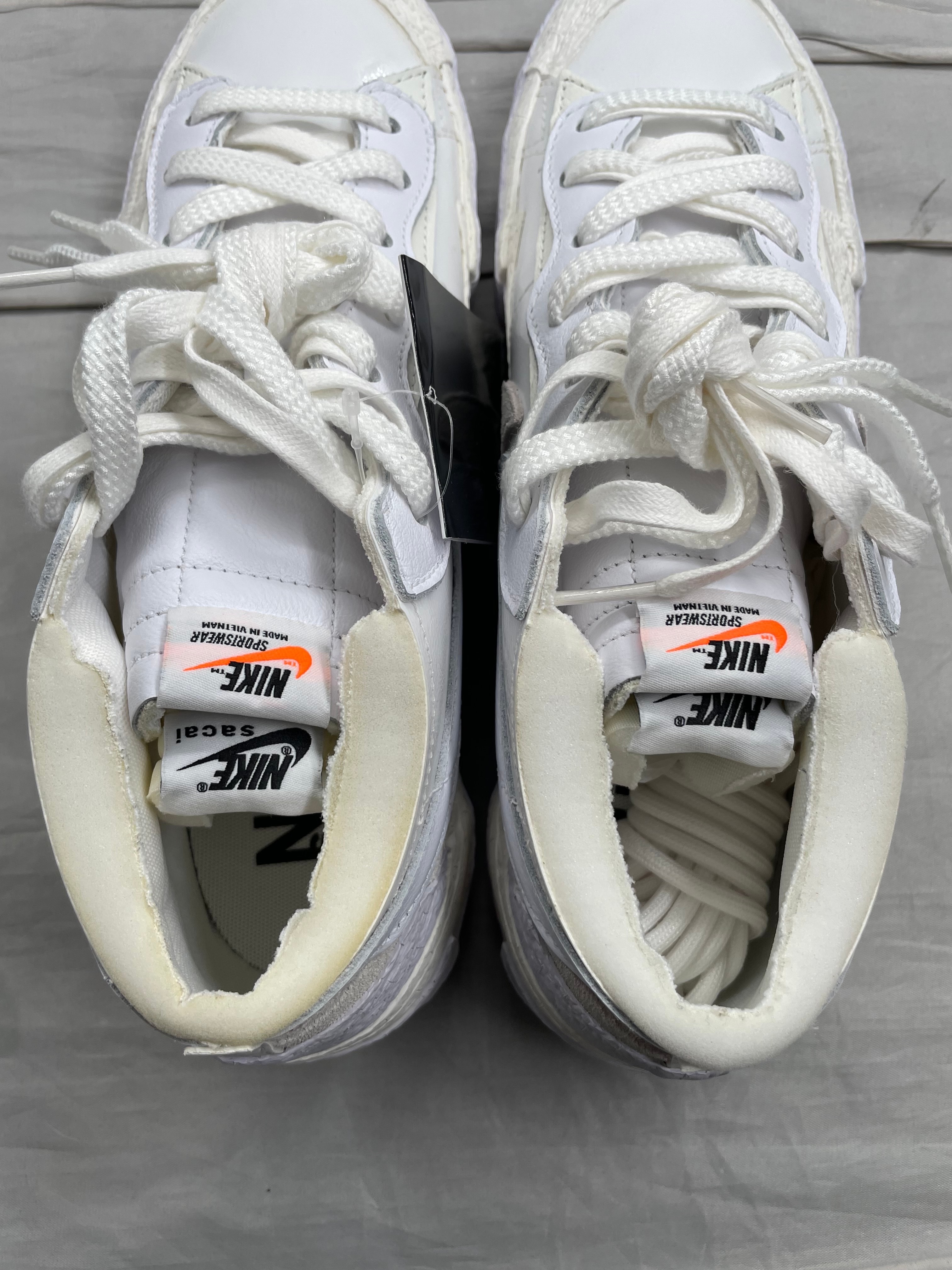 sacai × Nike Blazer Low "White Patent Leather"