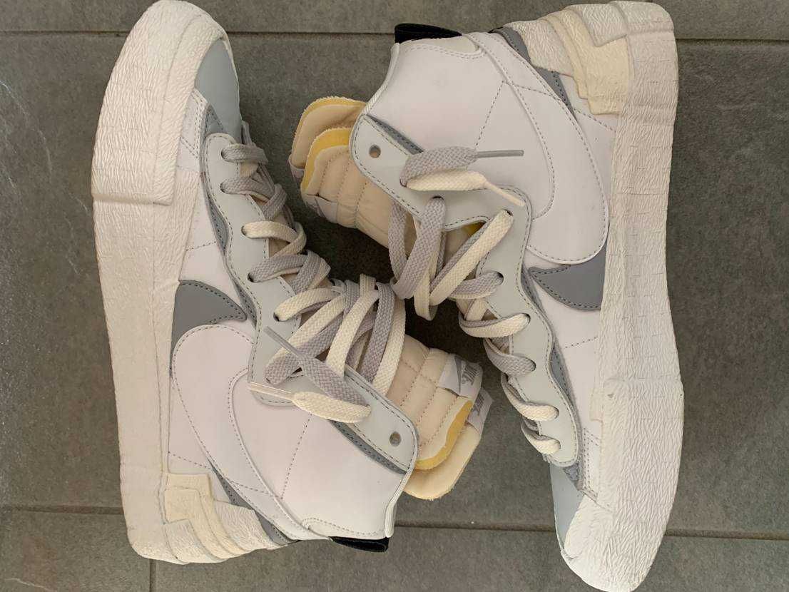 sacai × NIKE BLAZER MID "WHITE/WOLF GREY"