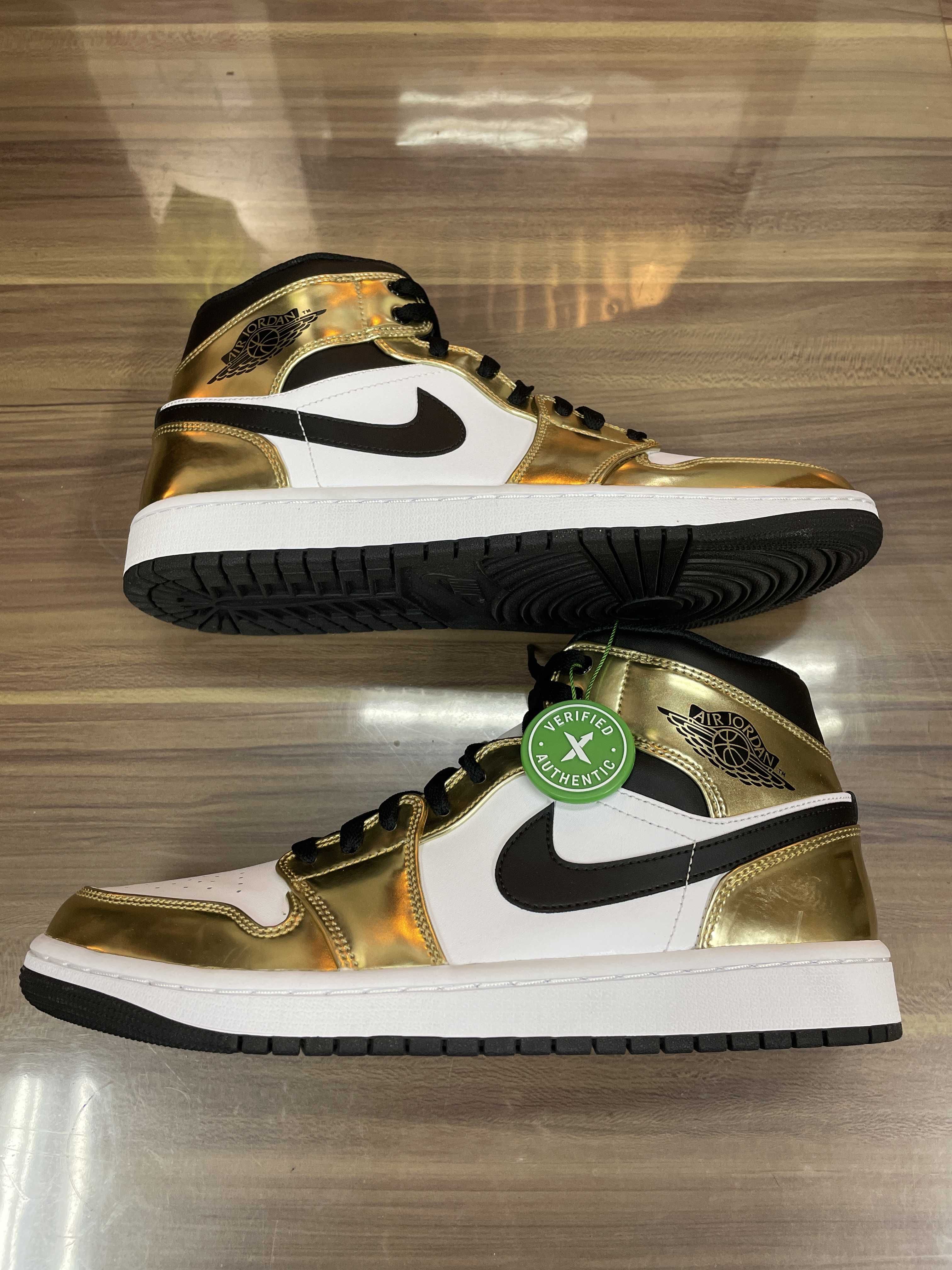 NIKE AIR JORDAN 1 MID SE "METALLIC GOLD"