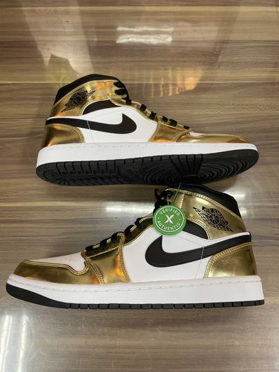 NIKE AIR JORDAN 1 MID SE "METALLIC GOLD"