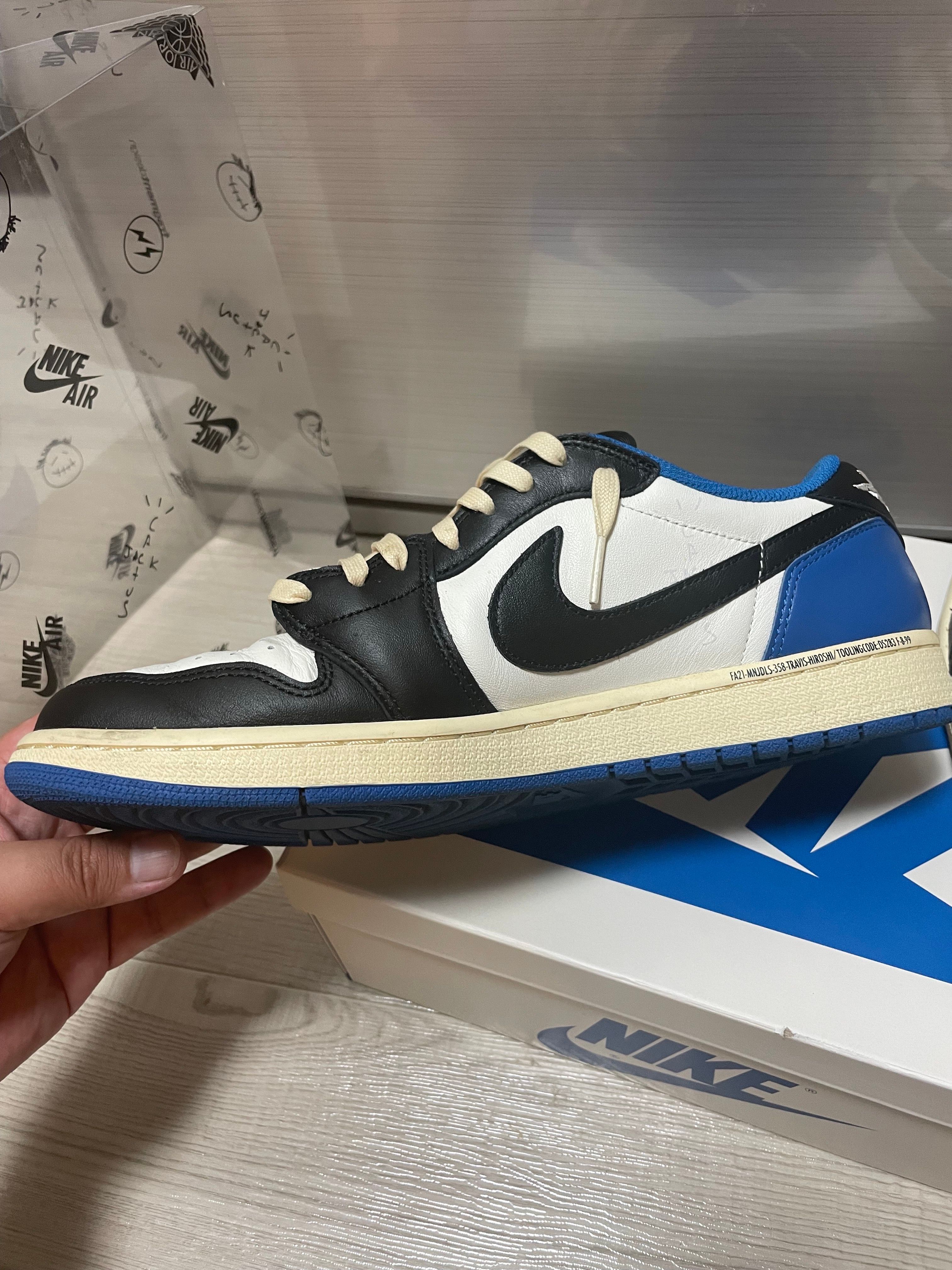 Travis Scott × fragment design × Nike Air Jordan 1 Low OG SP "Military Blue"