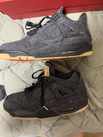 Nike × Levi's Air Jordan 4 "Black Denim" (Tag: LEVIS®)