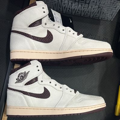 A Ma Maniere × Nike Air Jordan 1 Retro High OG "Sail and Burgundy"