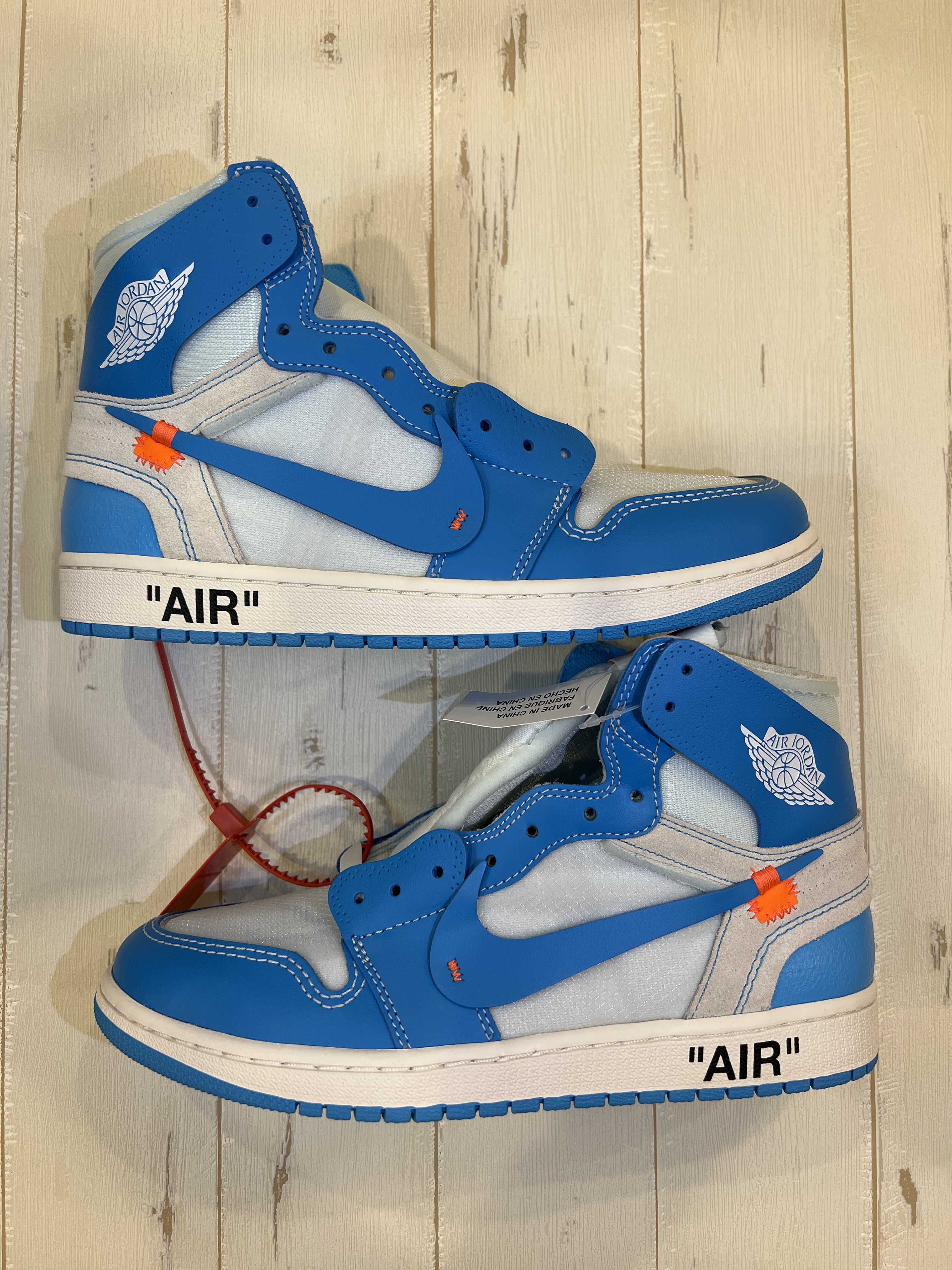 Off-White × Nike Air Jordan 1 High UNC "White/Dark Powder Blue"