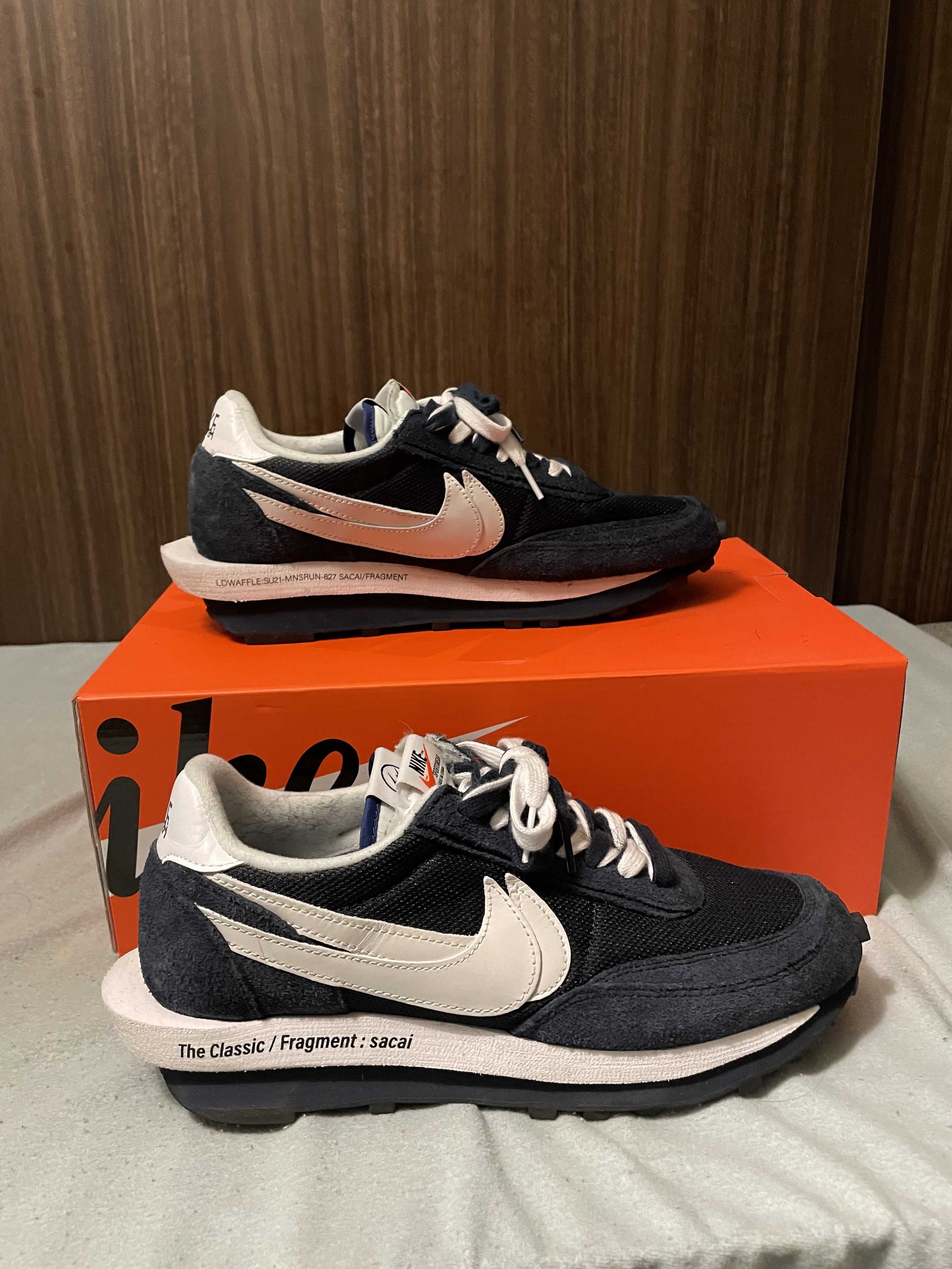 Fragment × sacai × Nike LD Waffle "Blackended Blue"