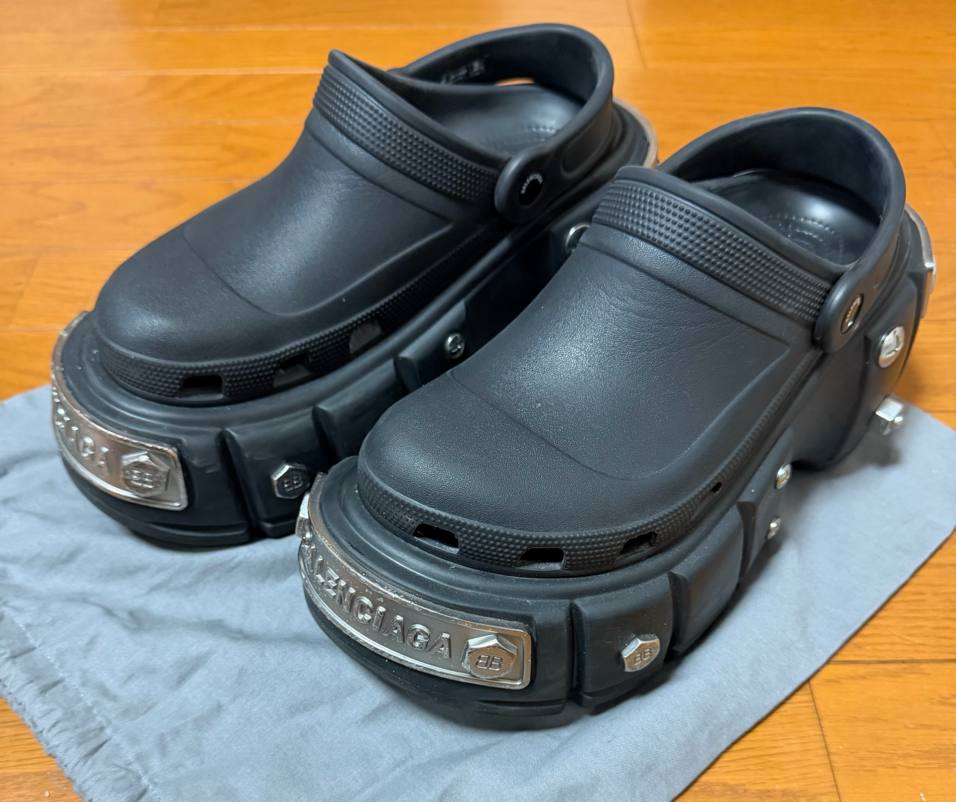 Crocs × BALENCIAGA Women's HardCrocs Sandal "Black"
