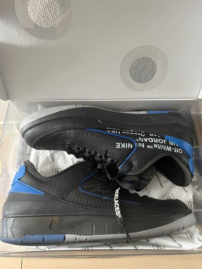 Off-White × Nike Air Jordan 2 Low "Black and Varsity Royal"