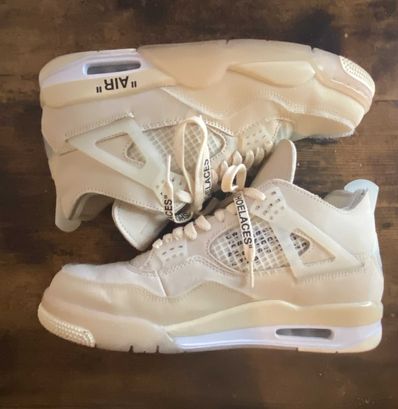 Off-White × Nike Women's Air Jordan 4 SP "Sail"