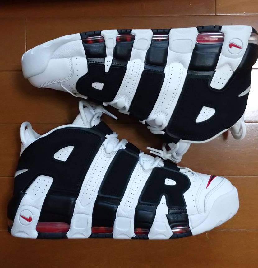 NIKE AIR MORE UPTEMPO "WHITE/BLACK/UNIVERSITY RED"(2020)