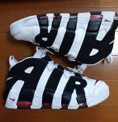 NIKE AIR MORE UPTEMPO "WHITE/BLACK/UNIVERSITY RED"(2020)