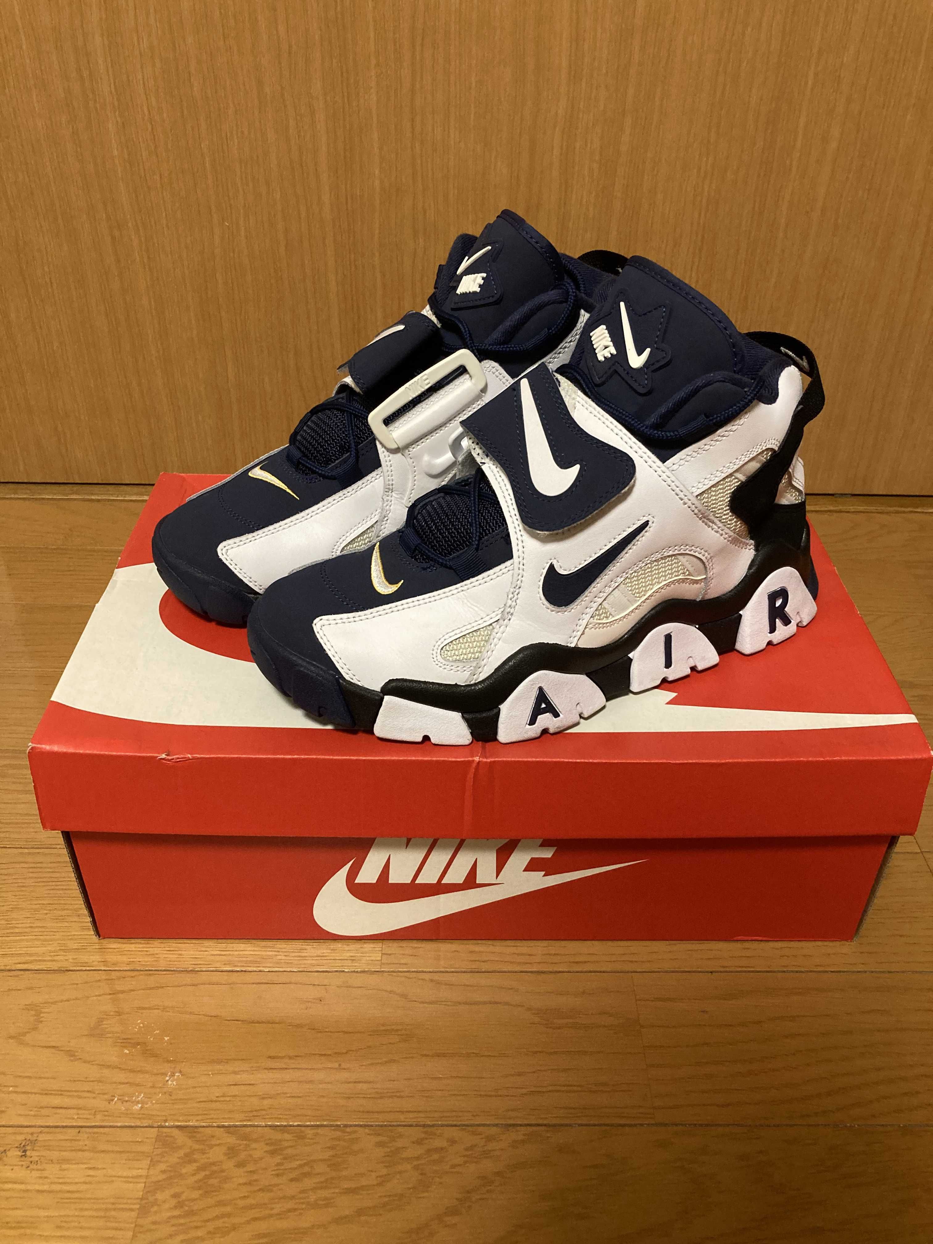 NIKE AIR BARRAGE MID WHITE/NAVY