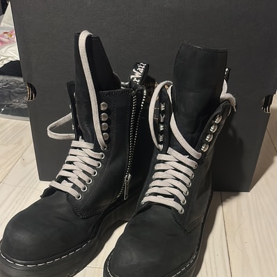 Rick Owens × Dr.Martens Quad Sole Steel Toe Boot "Black"