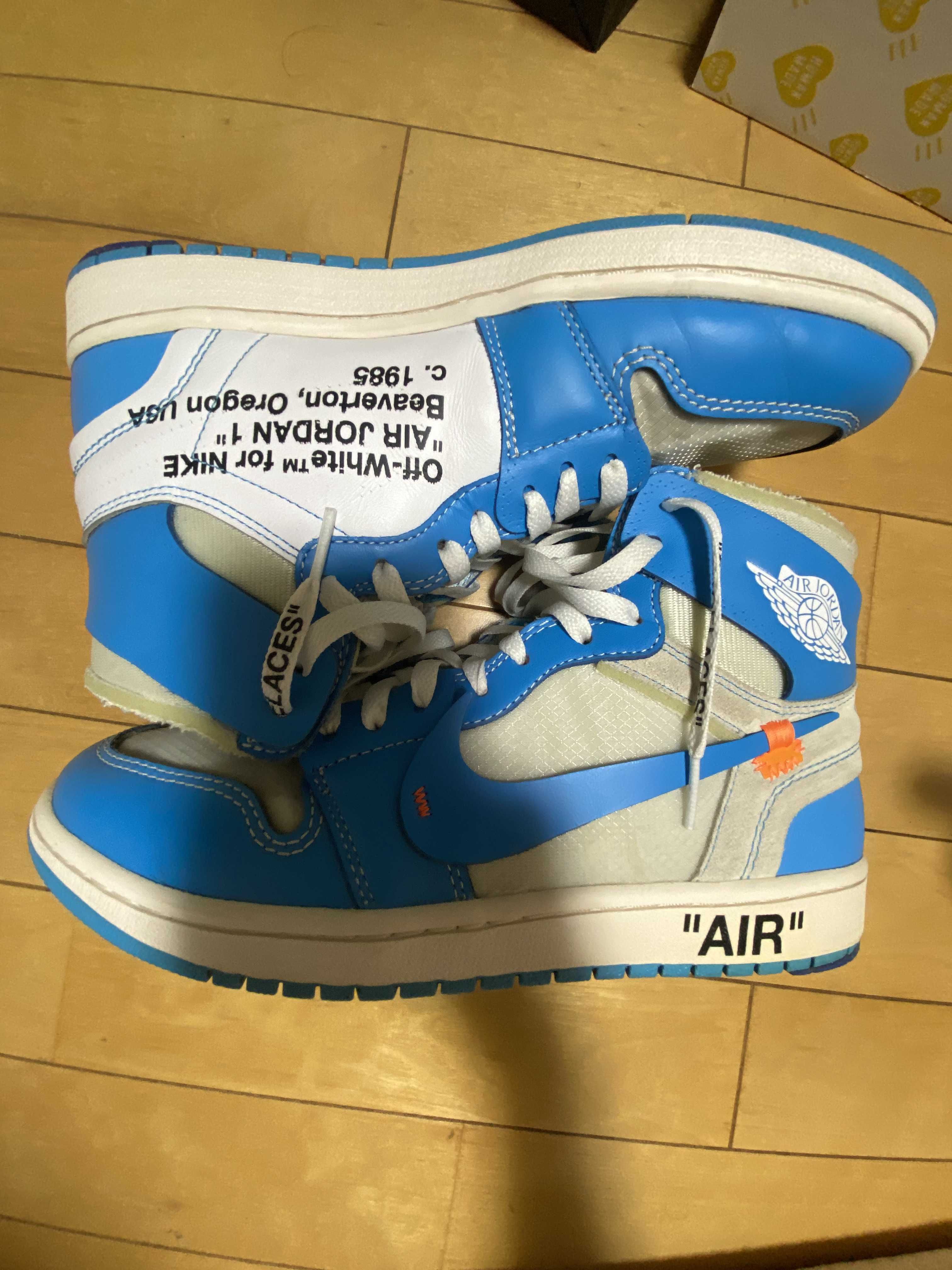 Off-White × Nike Air Jordan 1 High UNC "White/Dark Powder Blue"