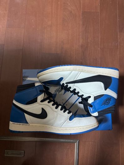 Travis Scott × fragment design × Nike Air Jordan 1 Retro High OG SP "Military Blue"