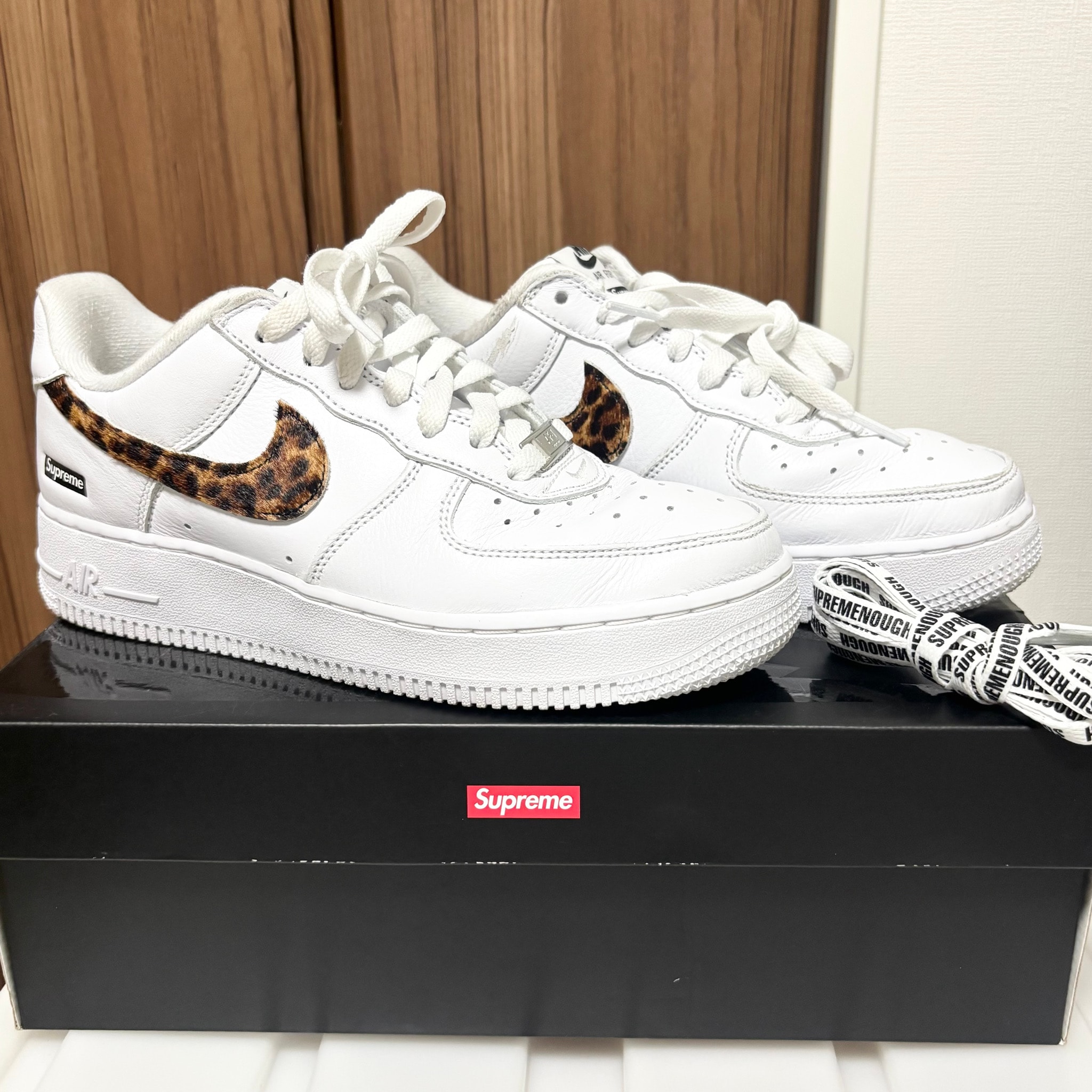 GOODENOUGH × Supreme × Nike Air Force 1 Low "White/Leopard" (25SS Week15)