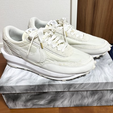 sacai × Nike LDV Waffle "Triple White"