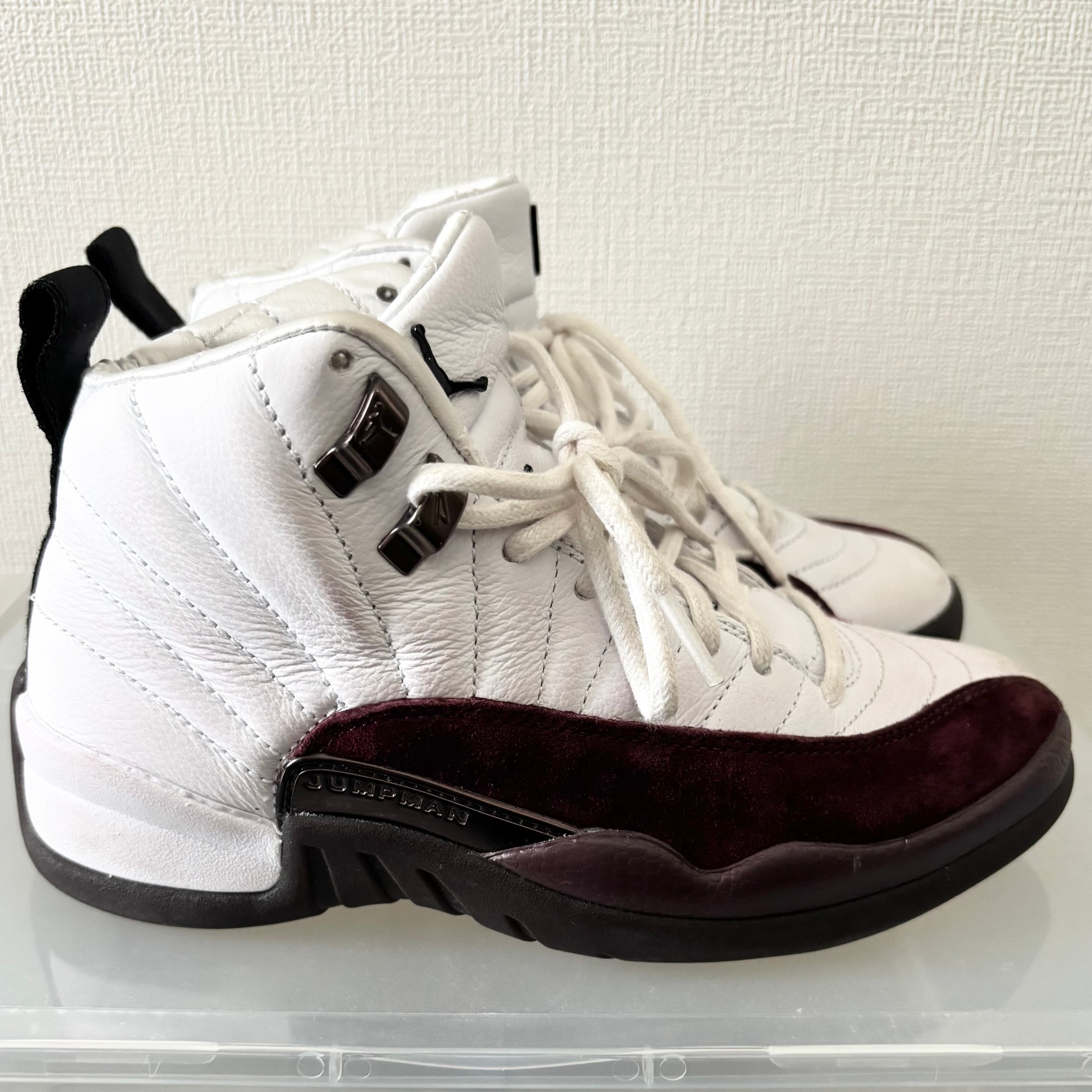 A Ma Maniere × Nike Women's Air Jordan 12 "White and Burgundy Crush"
