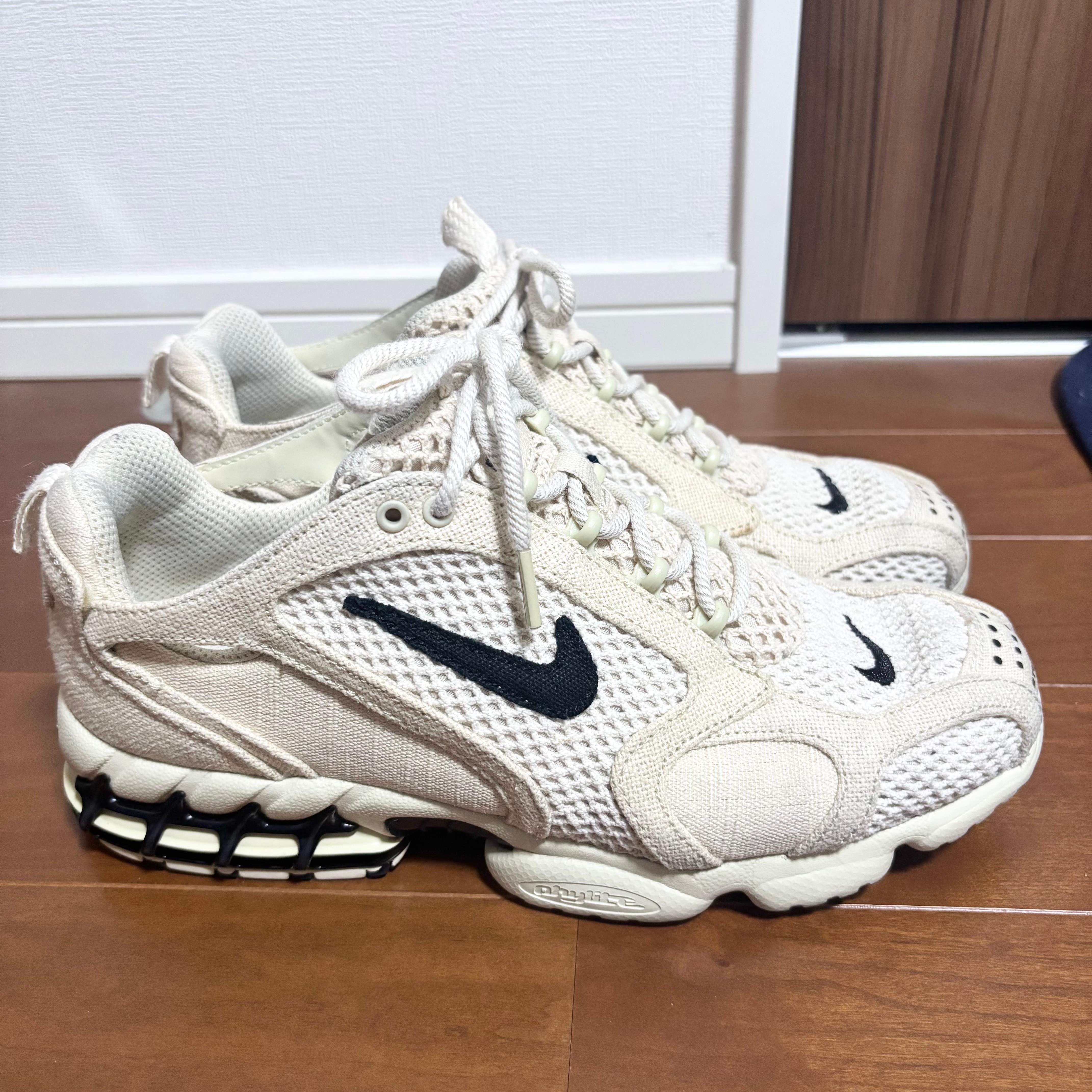 Stussy × Nike Air Zoom Spiridon CG 2 "Fossil/Black"