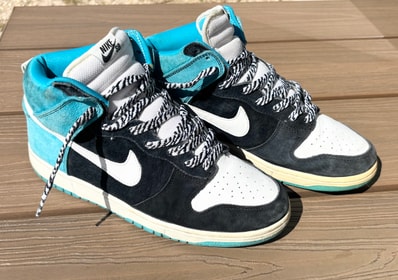 Nike SB Dunk High Send Help "Black/White-Blue Reef"