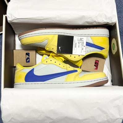 Travis Scott × Nike Women's Air Jordan 1 Retro Low OG "Canary"