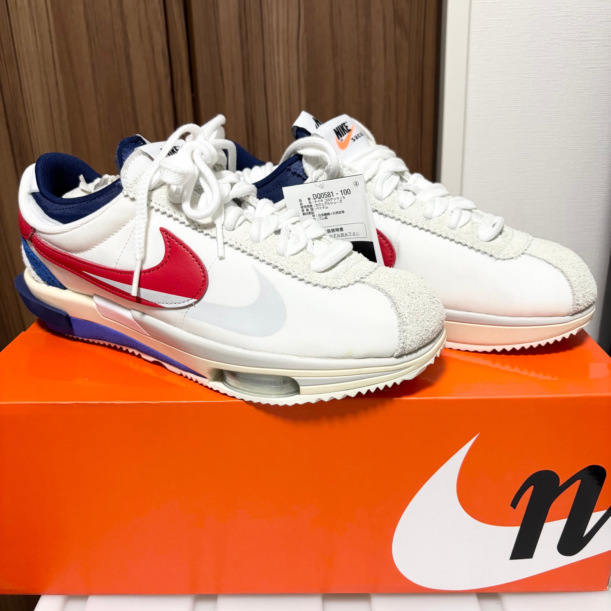 sacai × Nike Zoom Cortez "White and University Red"