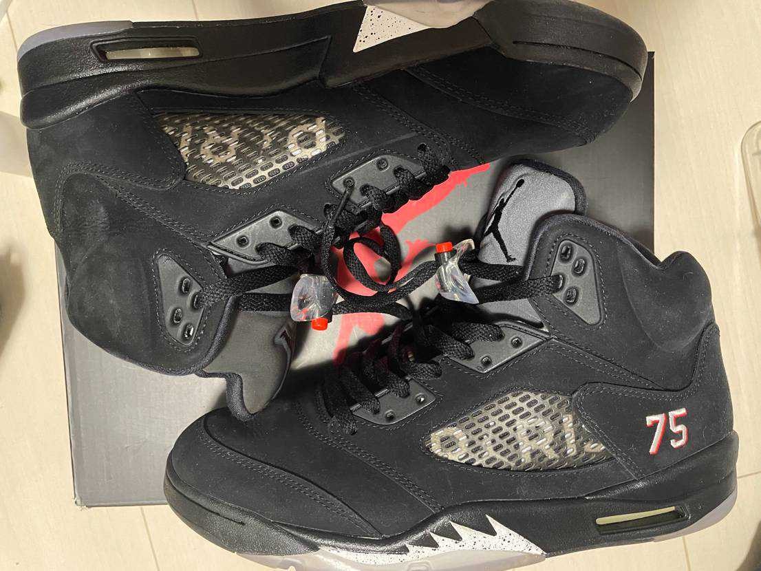 NIKE AIR JORDAN 5 PARIS SAINT-GERMAIN BLACK/CEMENT GREY