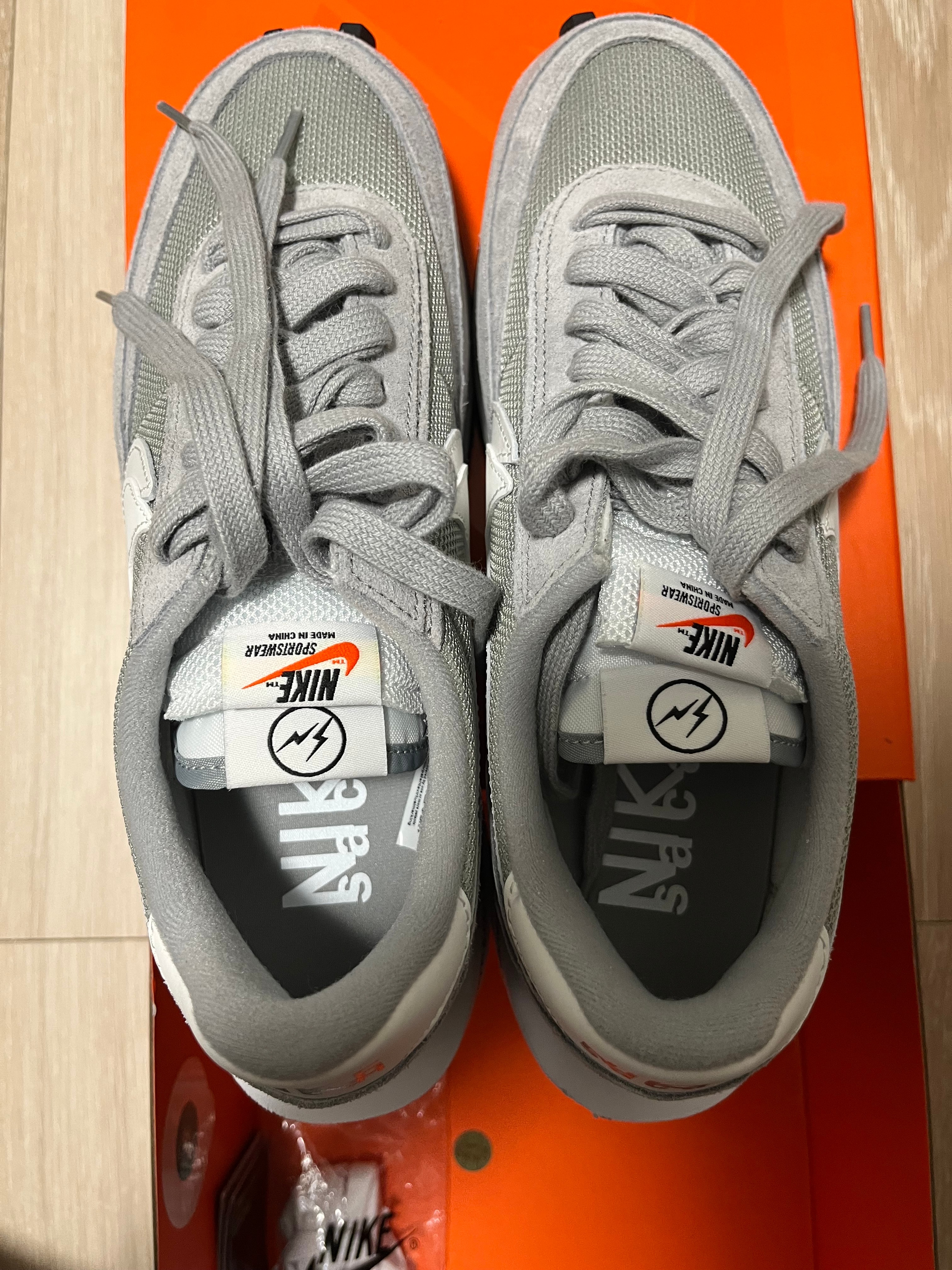 fragment design × sacai × Nike LD Waffle "Light Smoke Grey"
